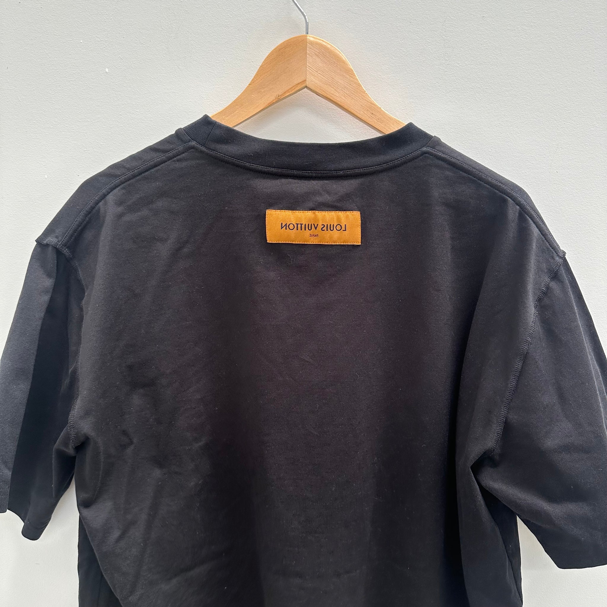 Louis Vuitton Black 'LV Stitch' TShirt (Size XXL)