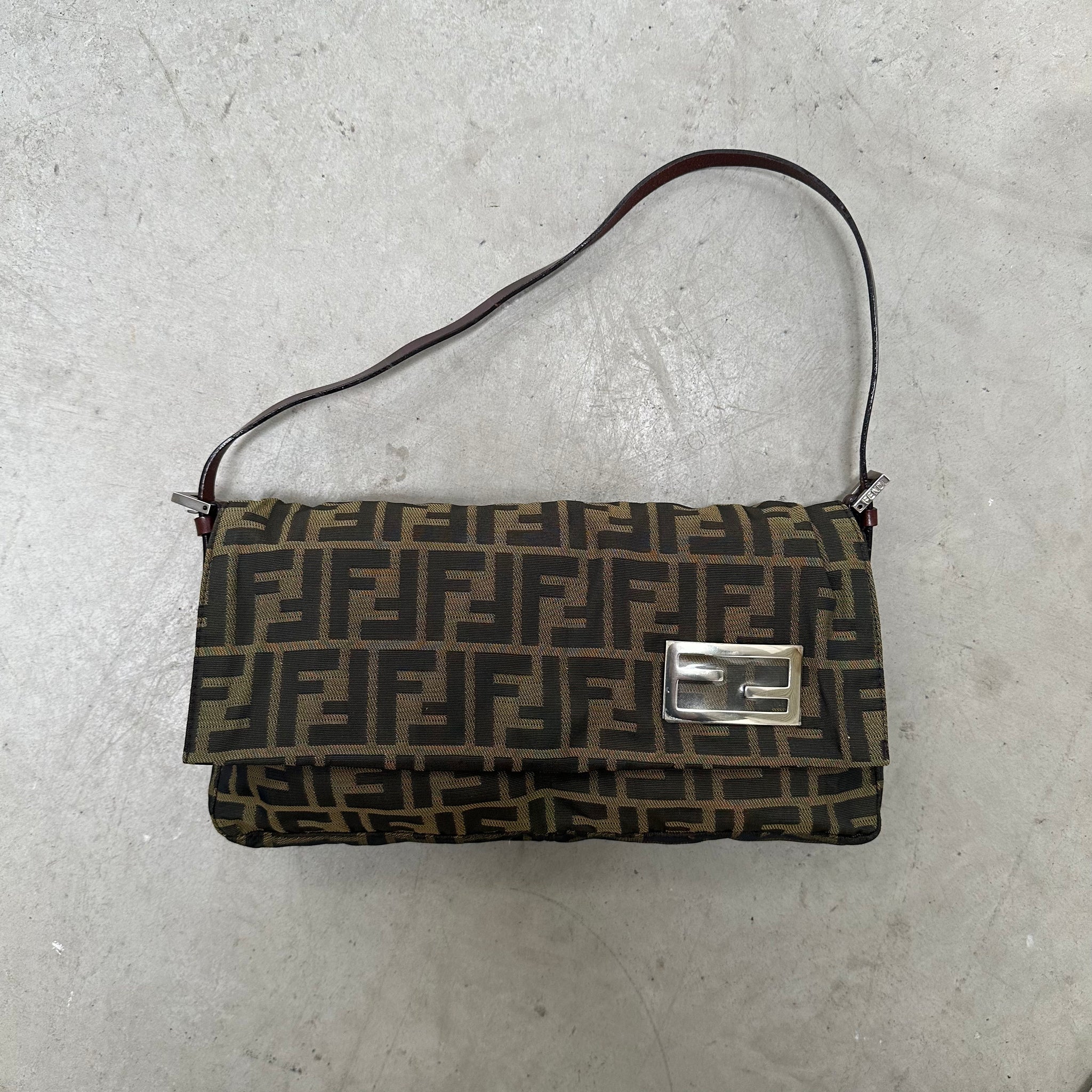 Fendi Zucca Baguette Pochette Bag