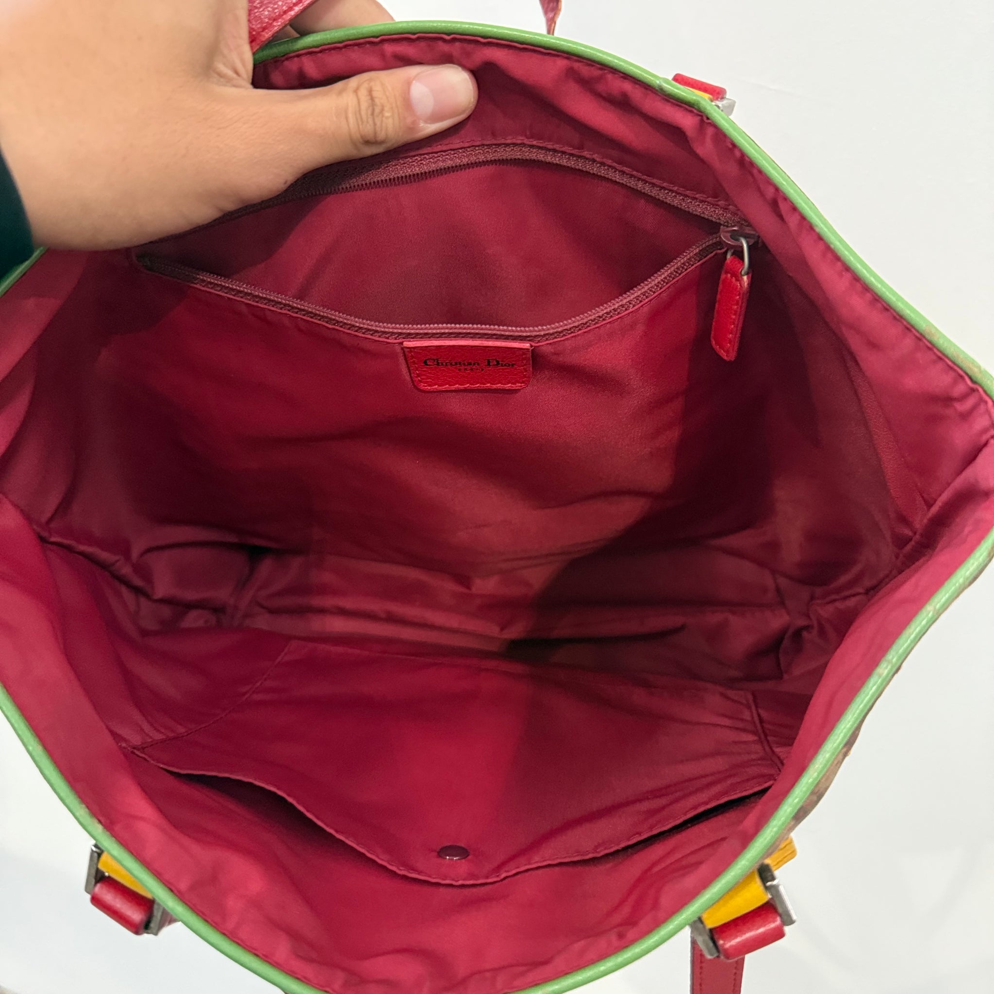 Dior Trotter Canvas Tote Bag Rasta Brown