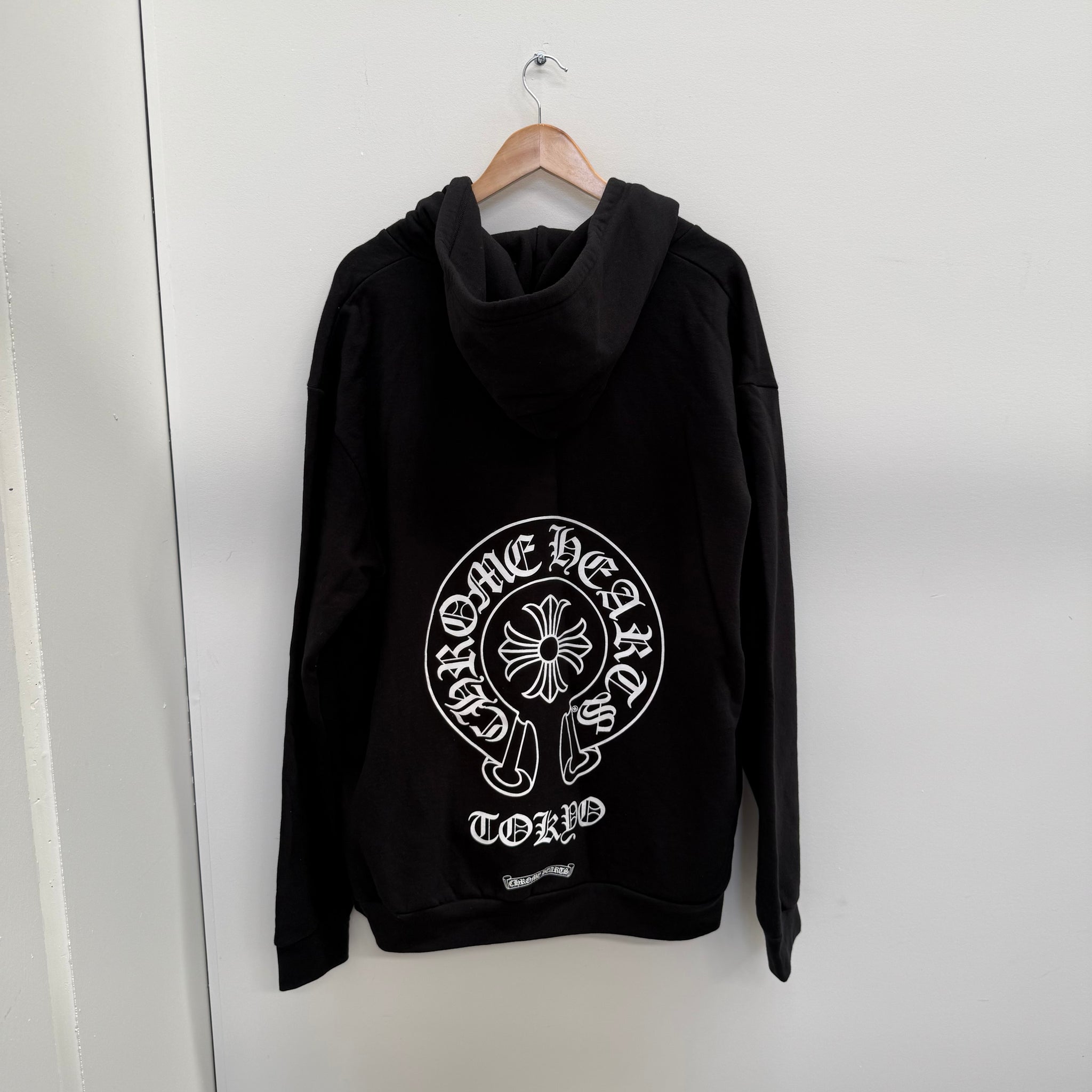 Chrome Hearts Tokyo Exclusive Horse Shoe Zip Up Hoodie 'Black' (Size XL)