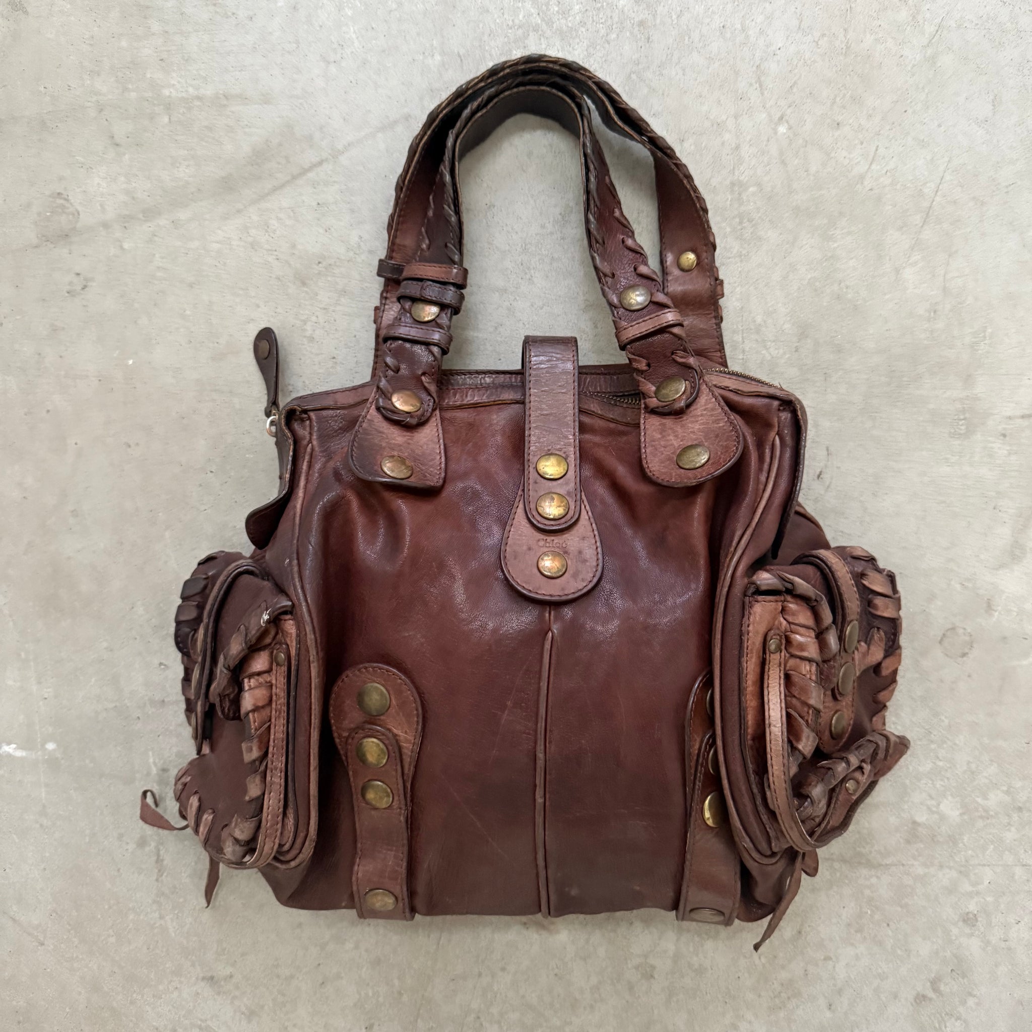 Chloe Silverado Shoulder Bag Brown Leather