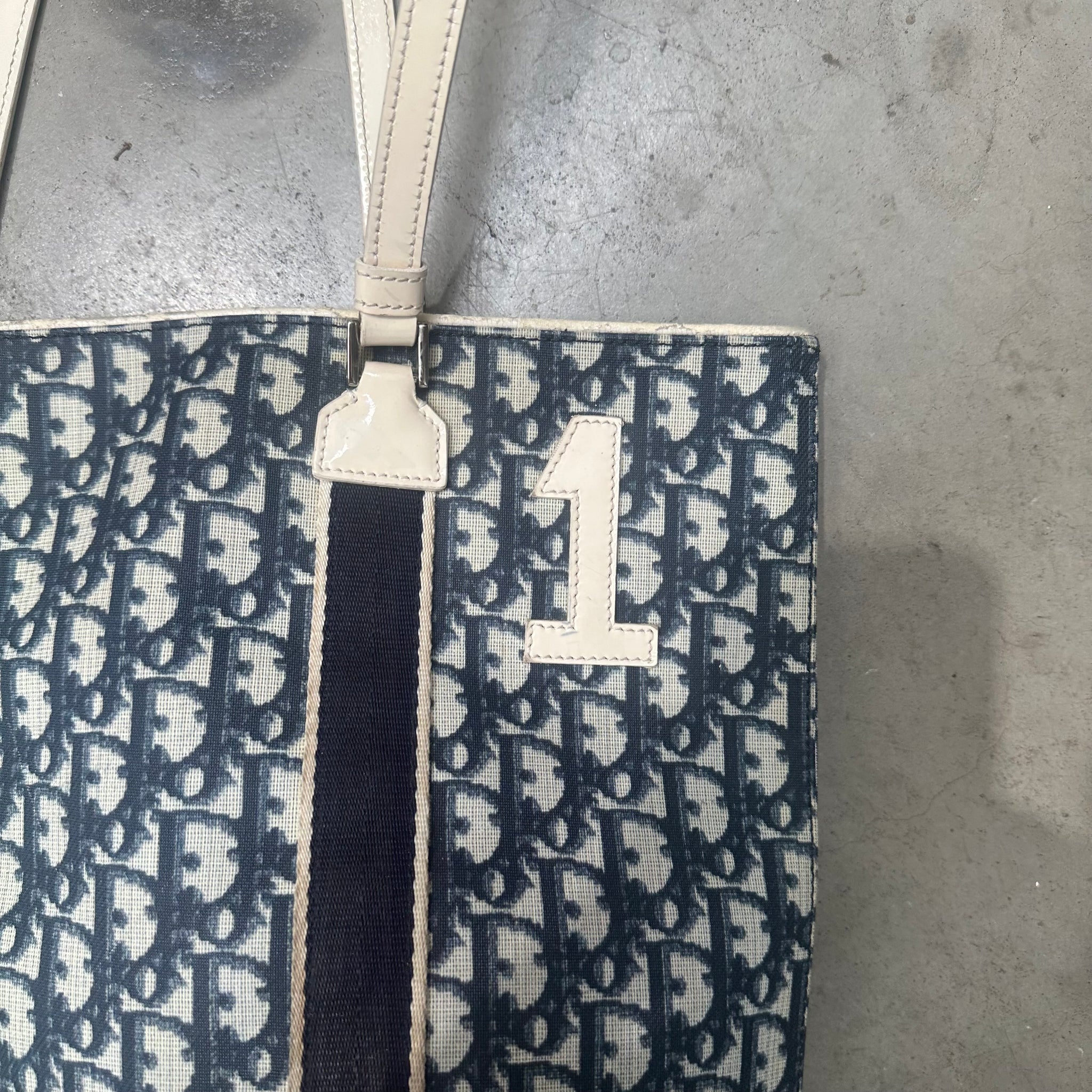 Dior Monogram Trotter No. 1 Tote Bag Navy