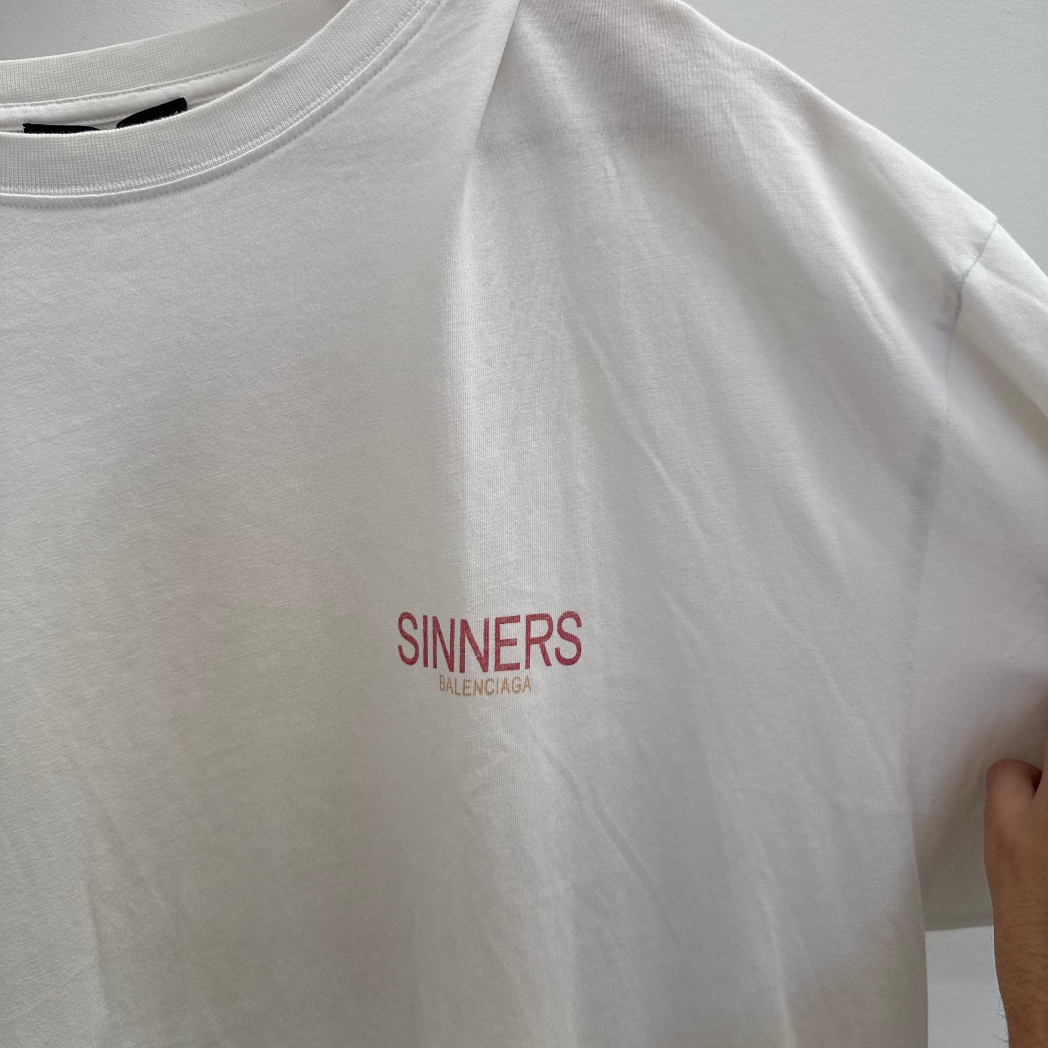 Balenciaga White Sinners T Shirt (fits L-XL)