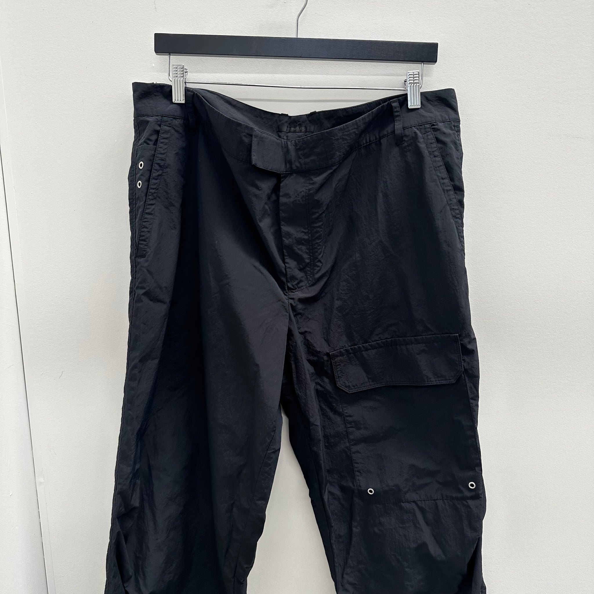 Helmut Lang Nylon Black Cargo Pant (Size 38)