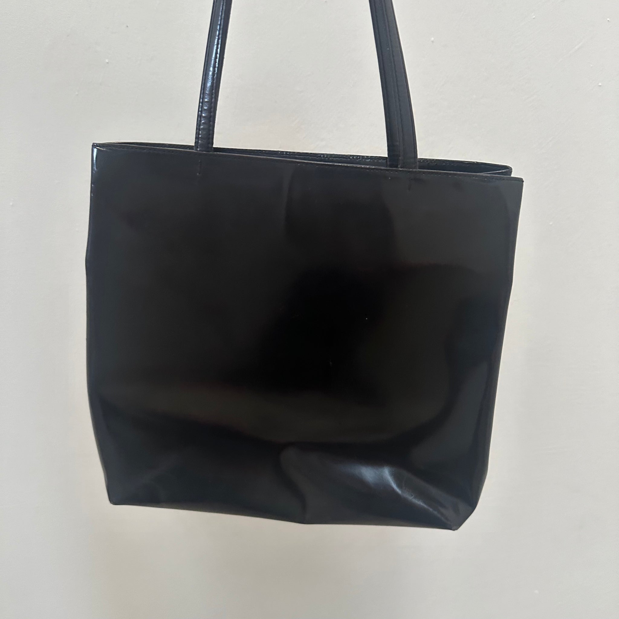 Prada Black Leather Tote Bag