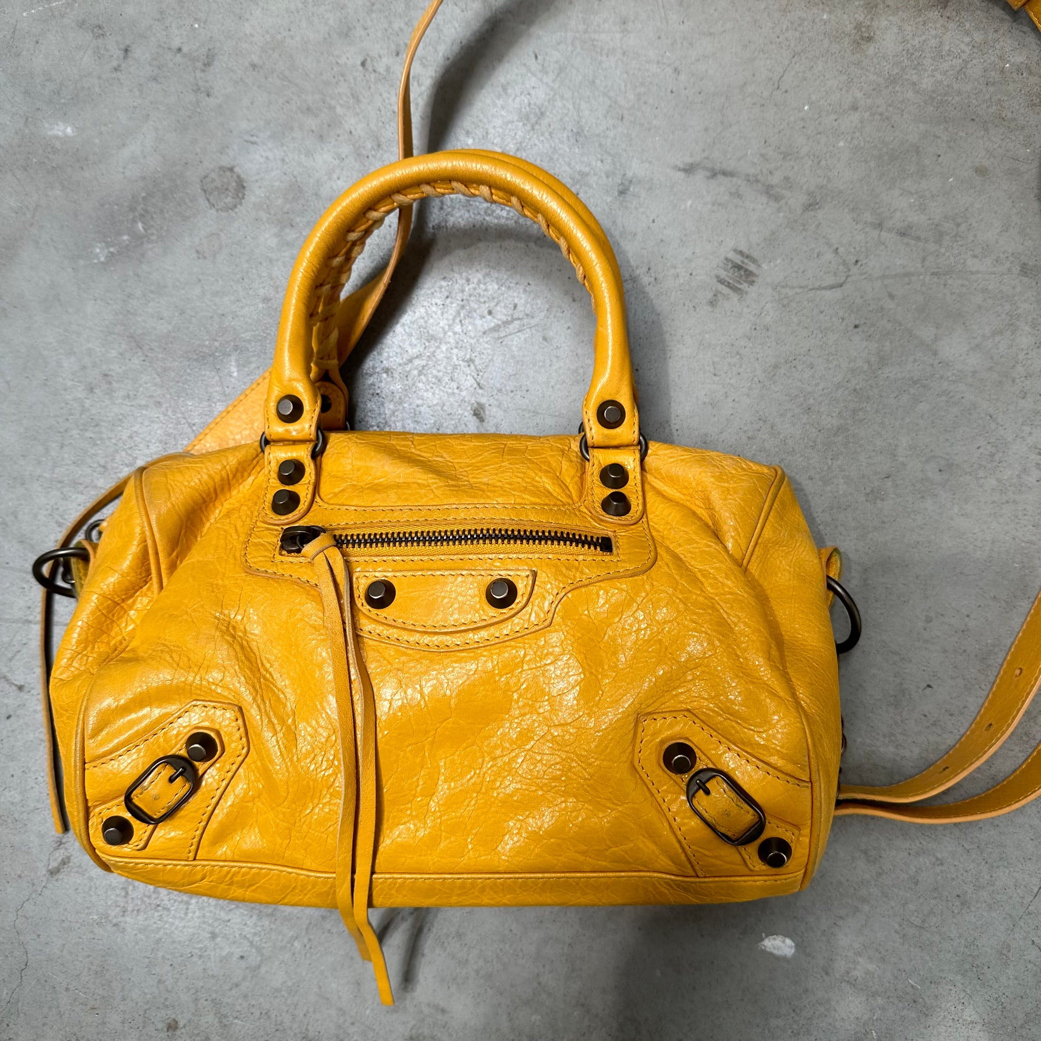 Balenciaga City Mini Yellow Bag