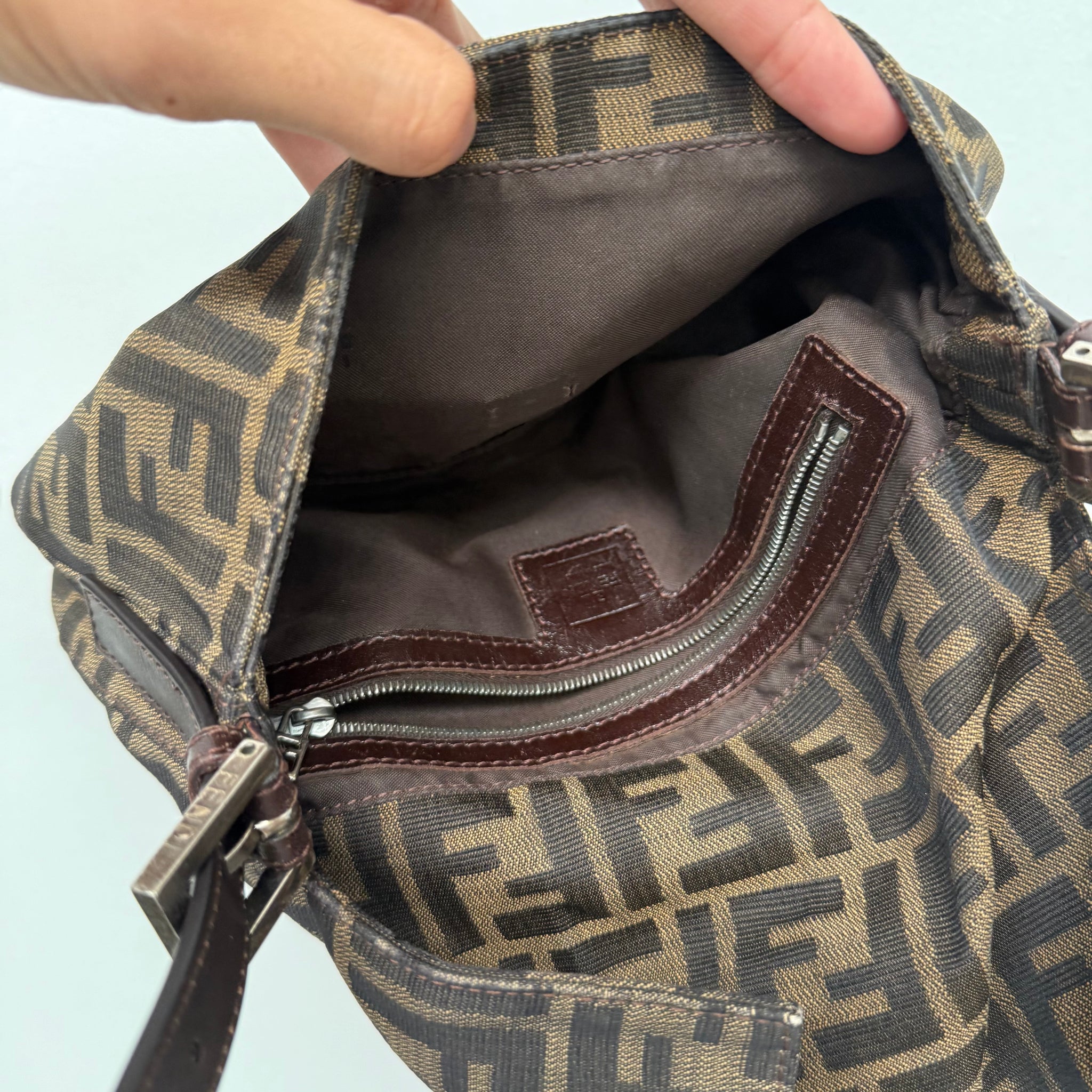 Fendi Zucca Print Baguette Bag