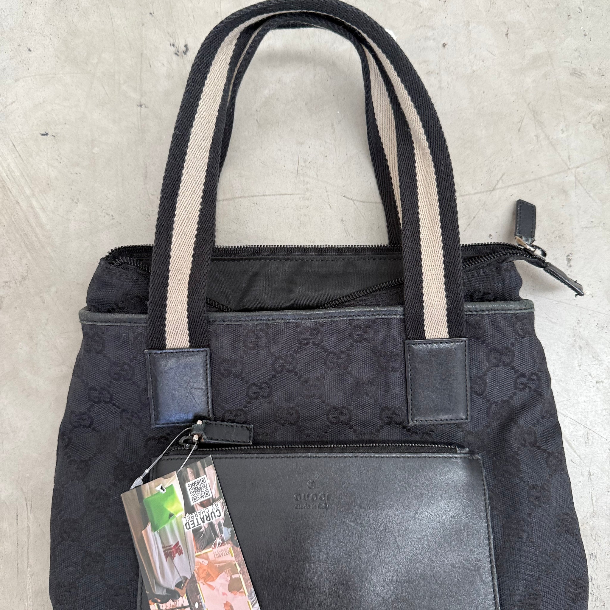 Gucci Front Pocket Black Tote Bag