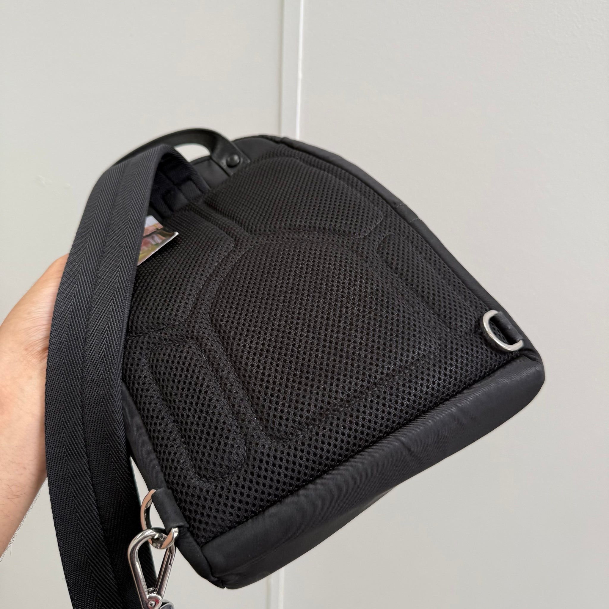 Prada Black Re-Nylon Sling Backpack Style Bag