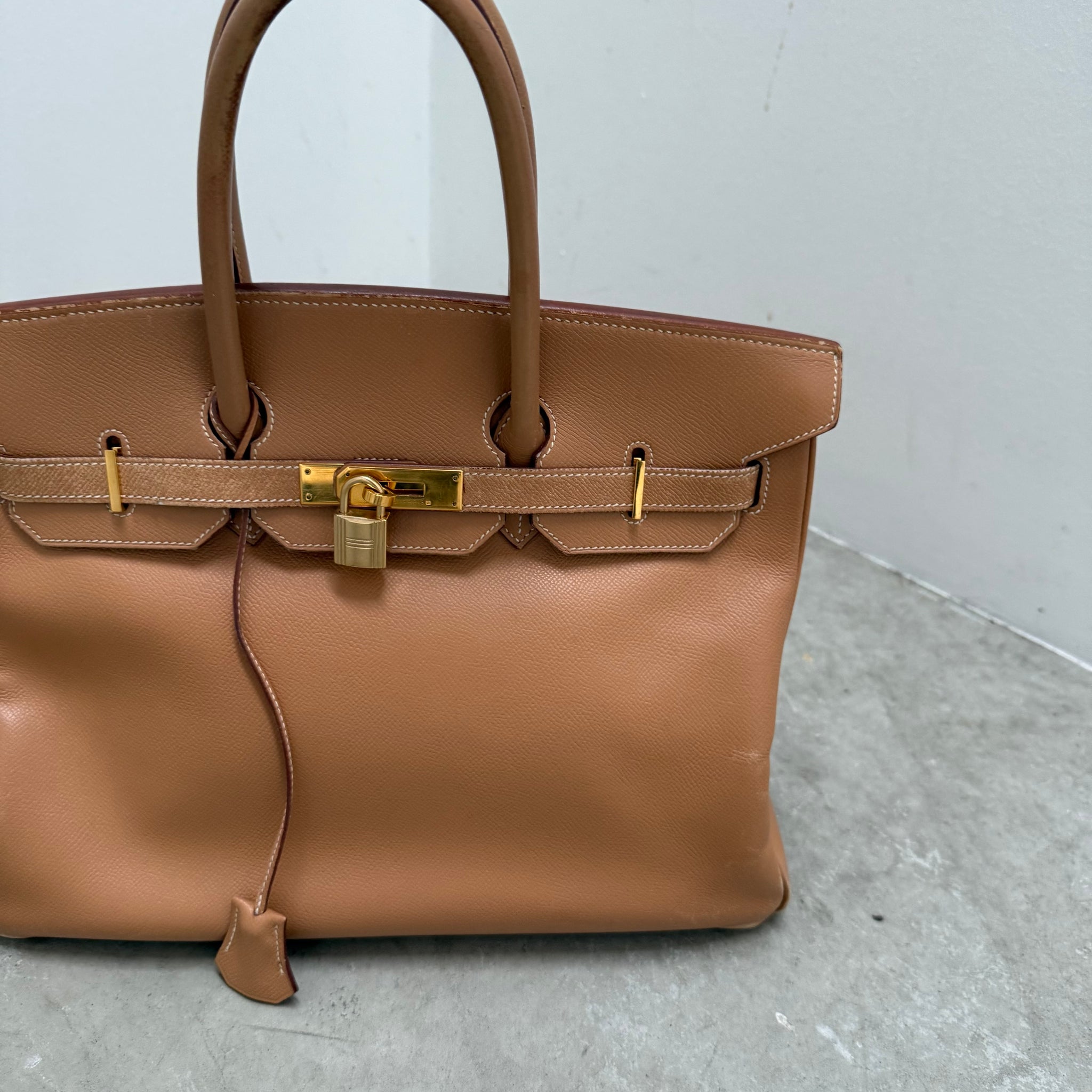 Hermes Birkin 35 Brown Leather Hand Bag