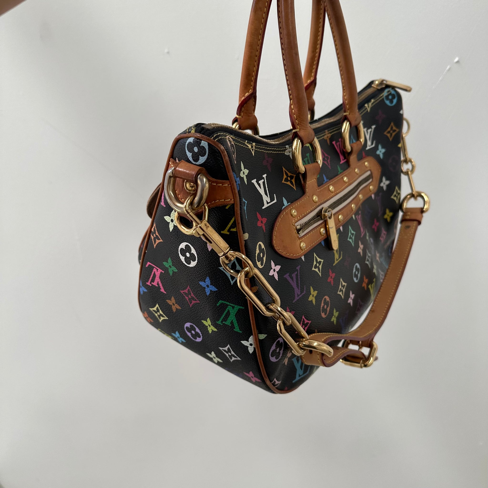 Louis Vuitton Takashi Murakami Multicolour Rita Shoulder Bag Black