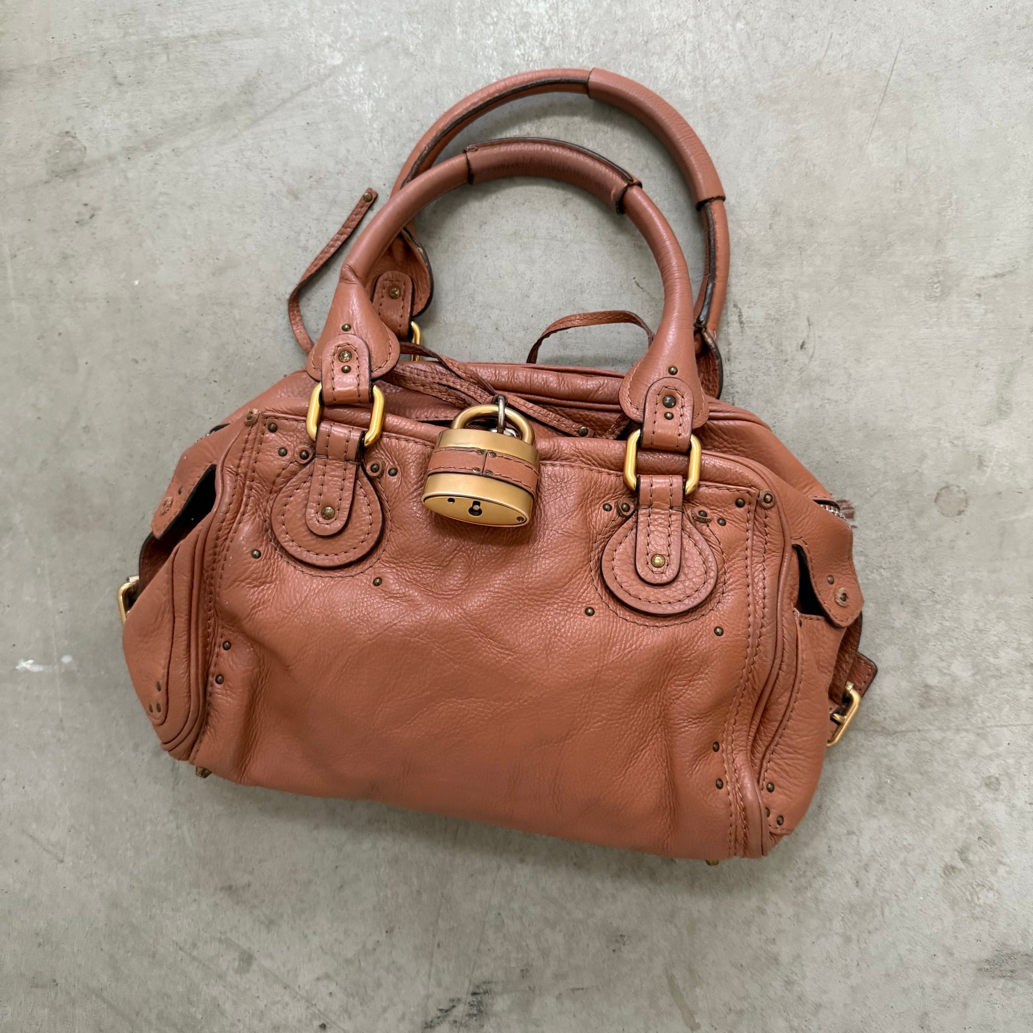 Chloe Paddington Shoulder Bag Brown Leather