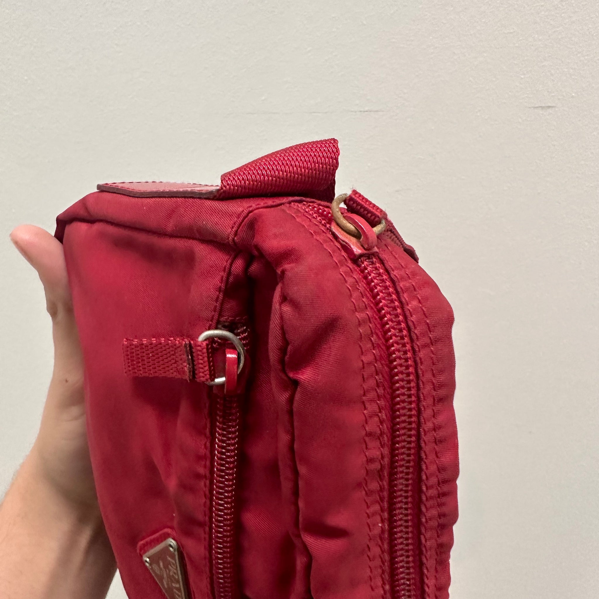 Prada Red Nylon Crossbody Bag