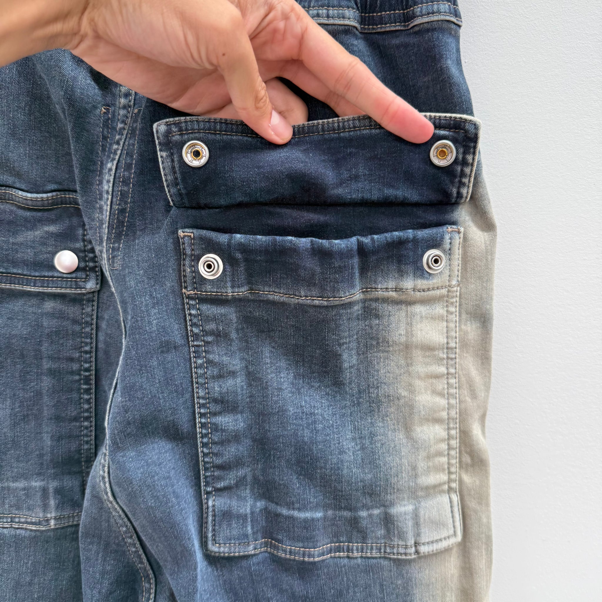 Rick Owens DRKSHDW Geth Belas Wide Denim Pant (Size S)