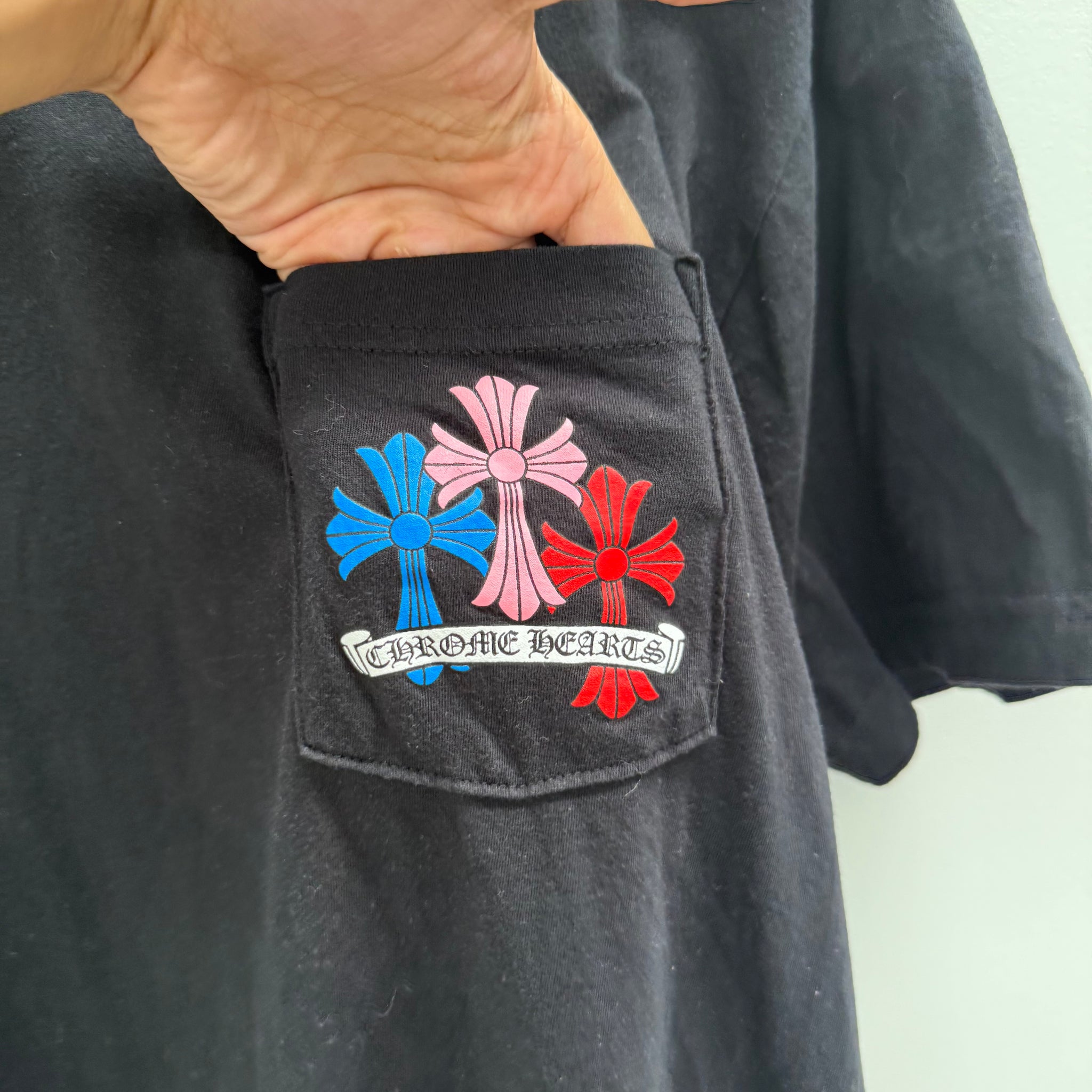 Chrome Hearts Multicolour Cross Print T-shirt (Size XL)