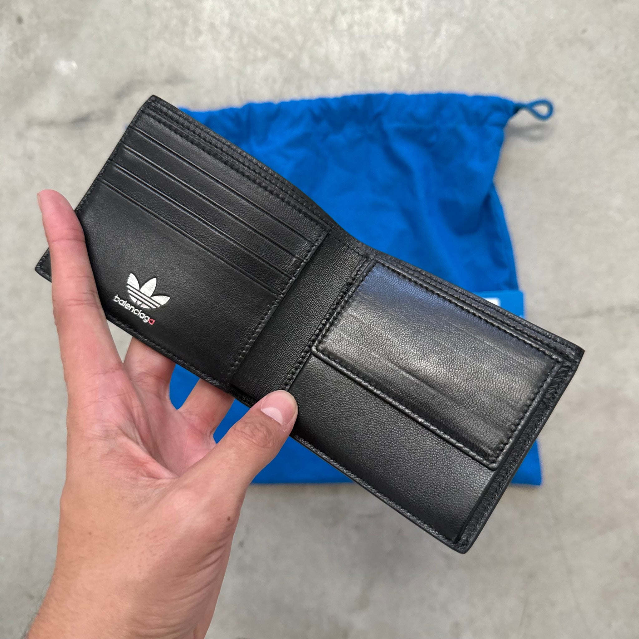 Balenciaga x Adidas Square Folded Wallet Black