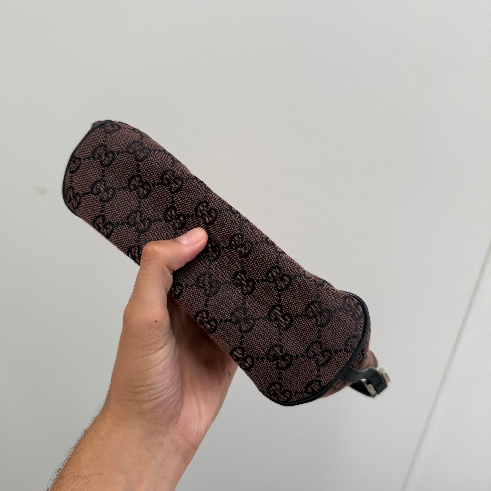 Gucci Boat Pochette Canvas Brown