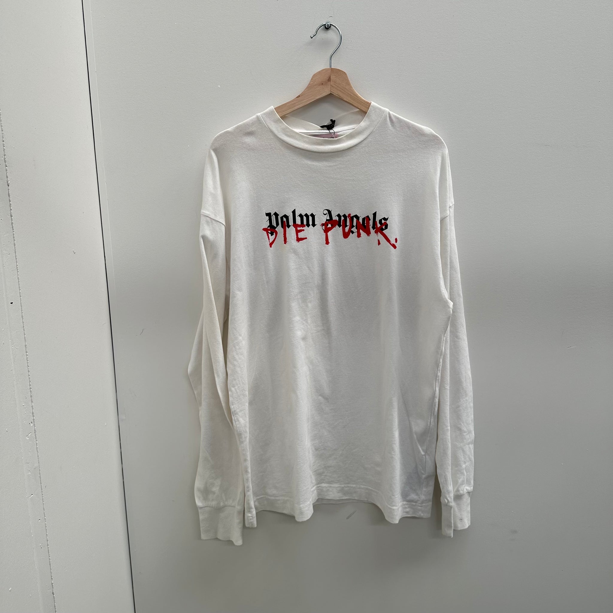 Palm Angels White Playboi Carti Edition Long Sleeve Die Punk T-Shirt (Size L)
