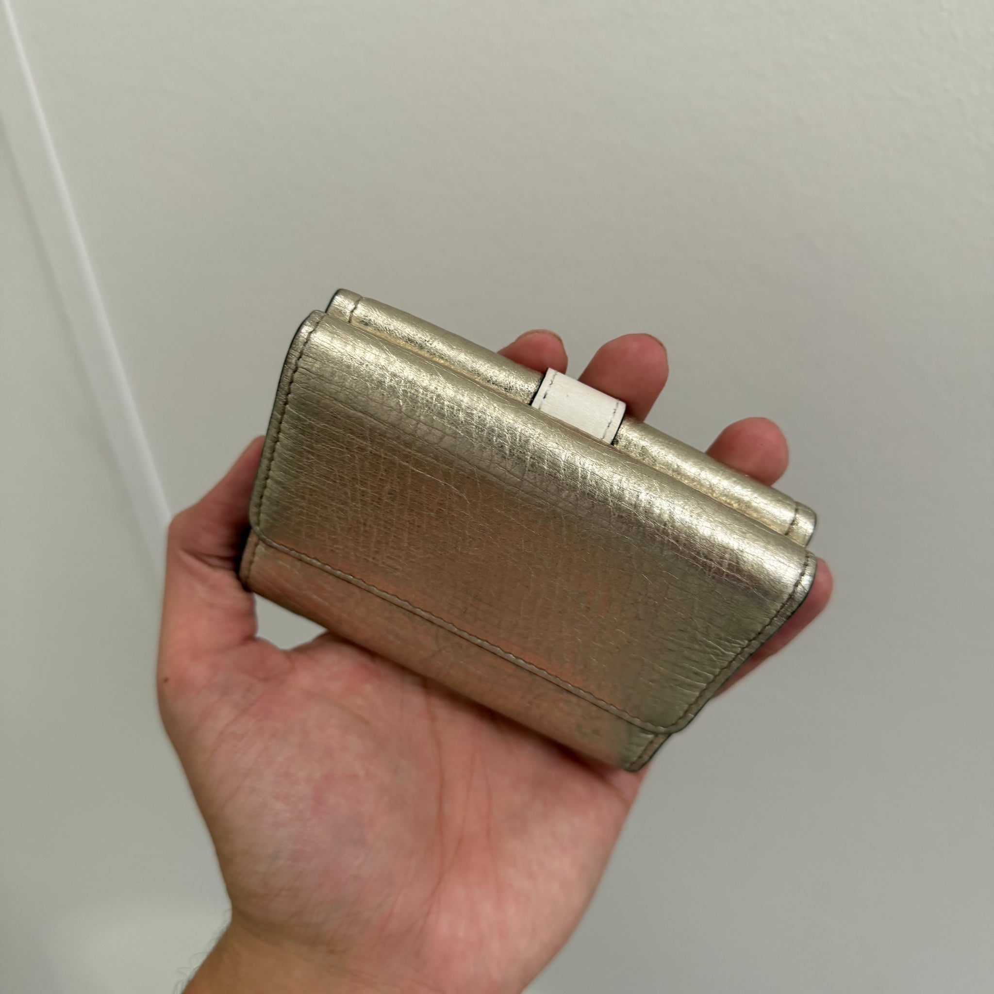 Chloe Mini Aby Metallic Gold Wallet