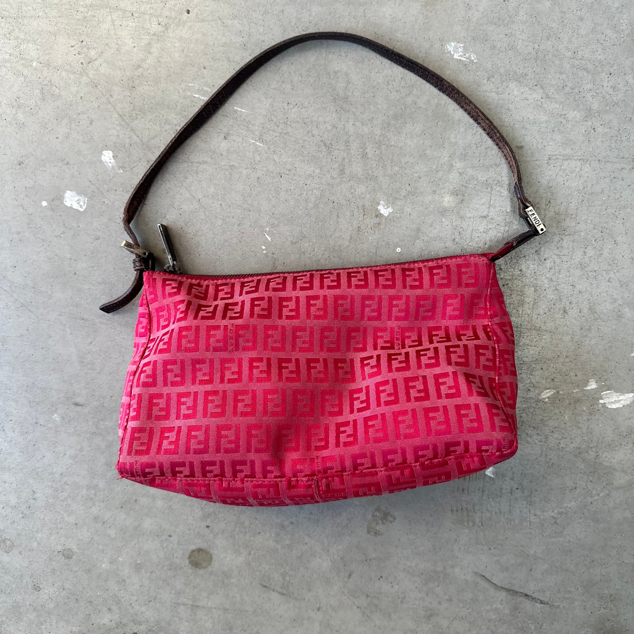 Fendi Red Pochette Shoulder Bag
