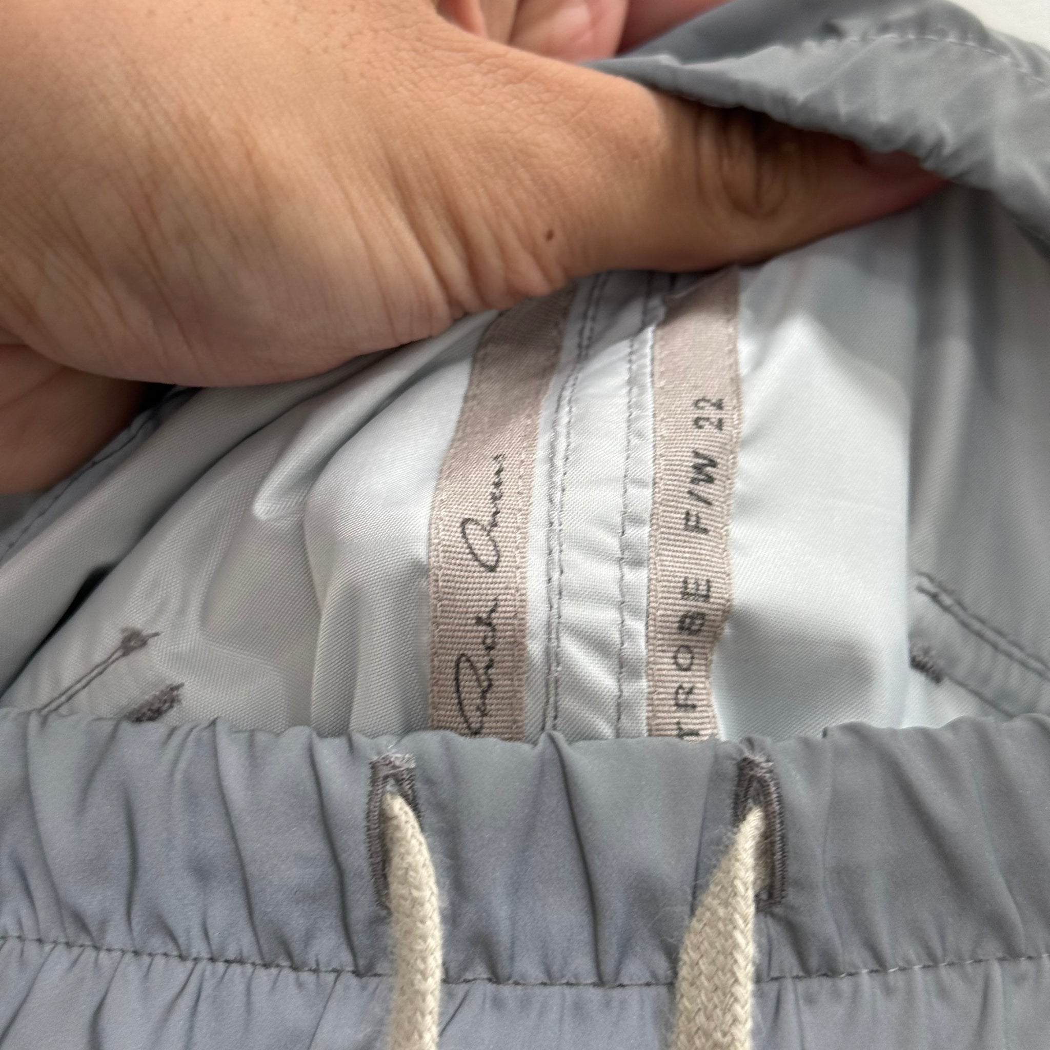 Rick Owens FW22 Reflective Bauhaus Grey Pant (Size 50)