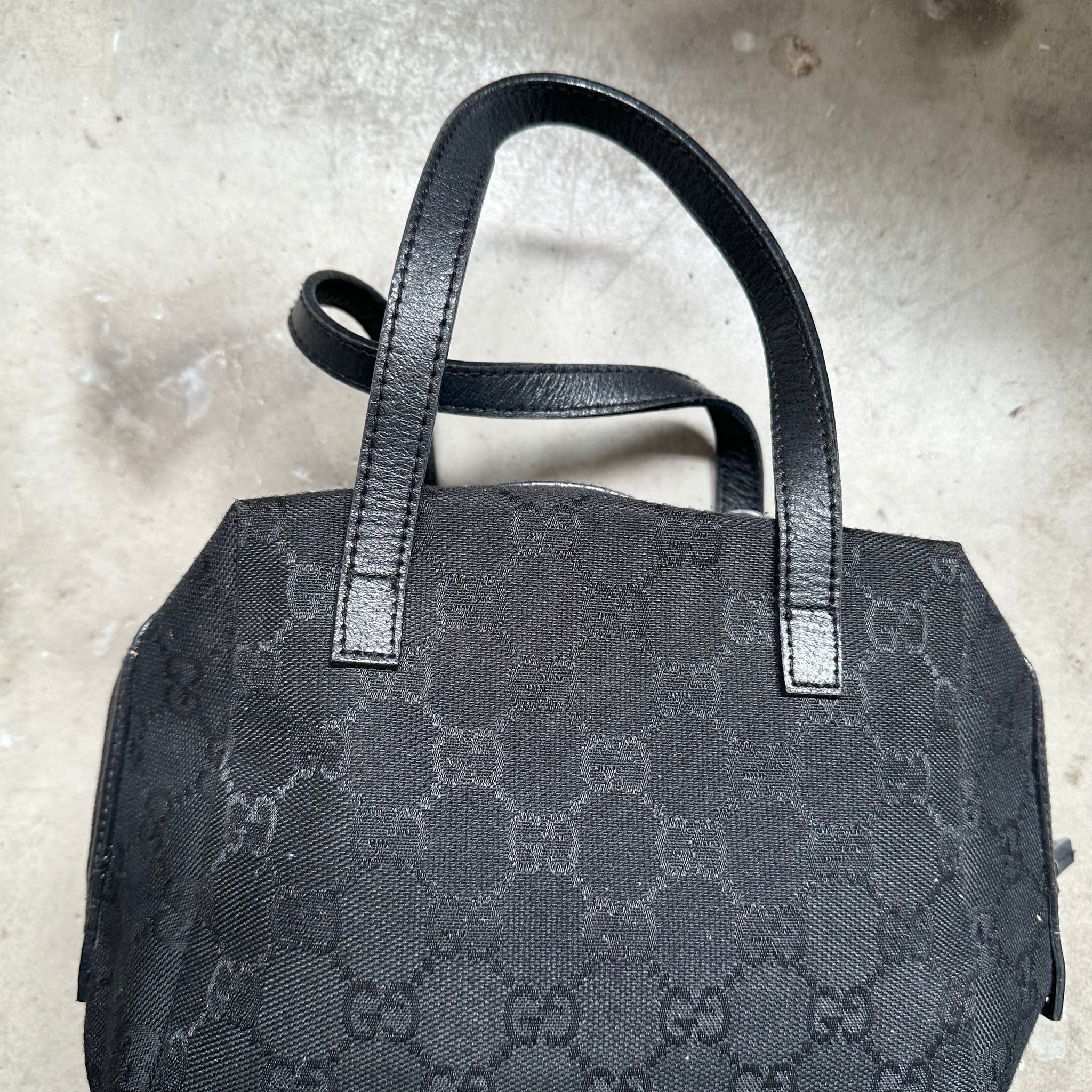 Gucci Small Bao Bag Canvas Black