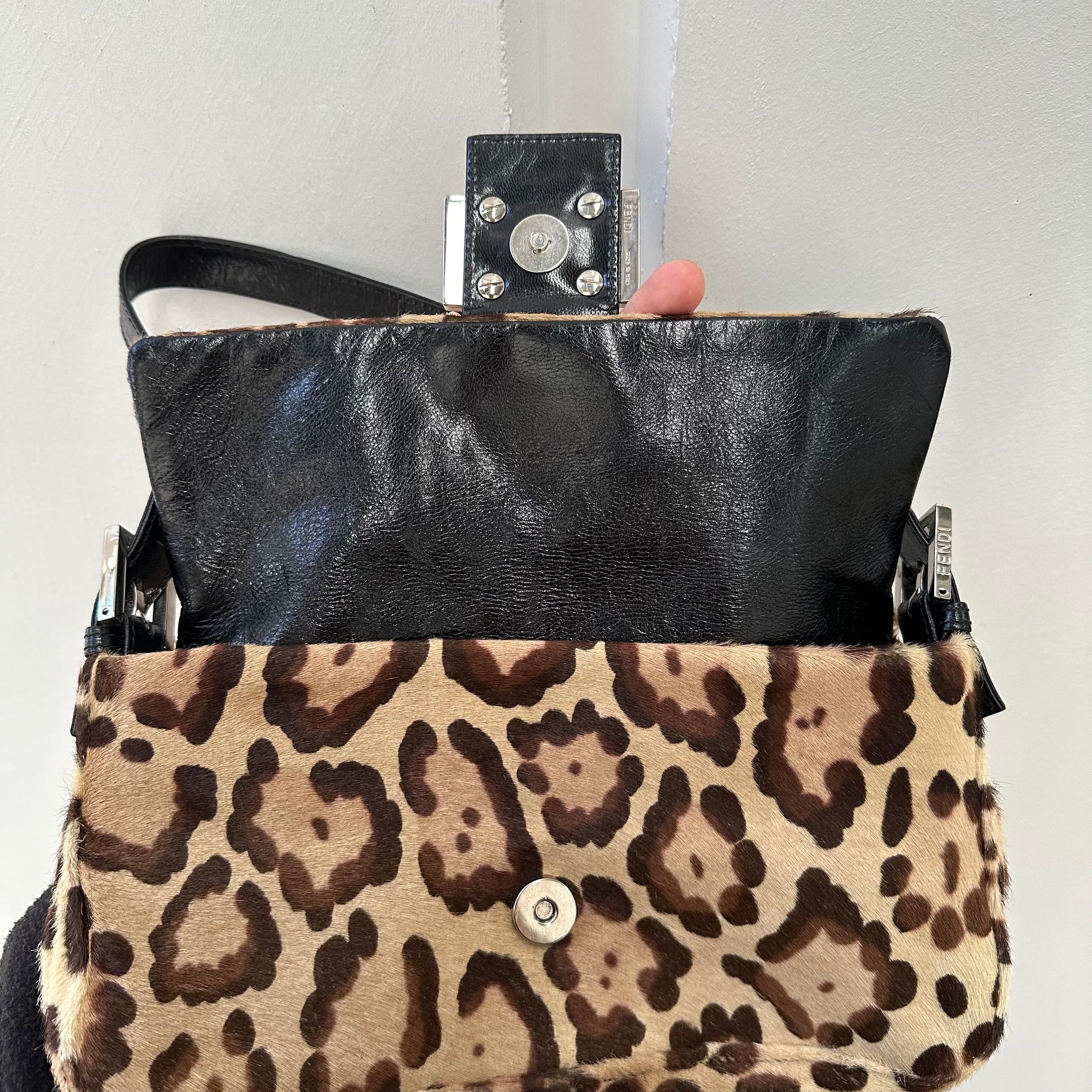 Fendi Animal Print Baguette Bag