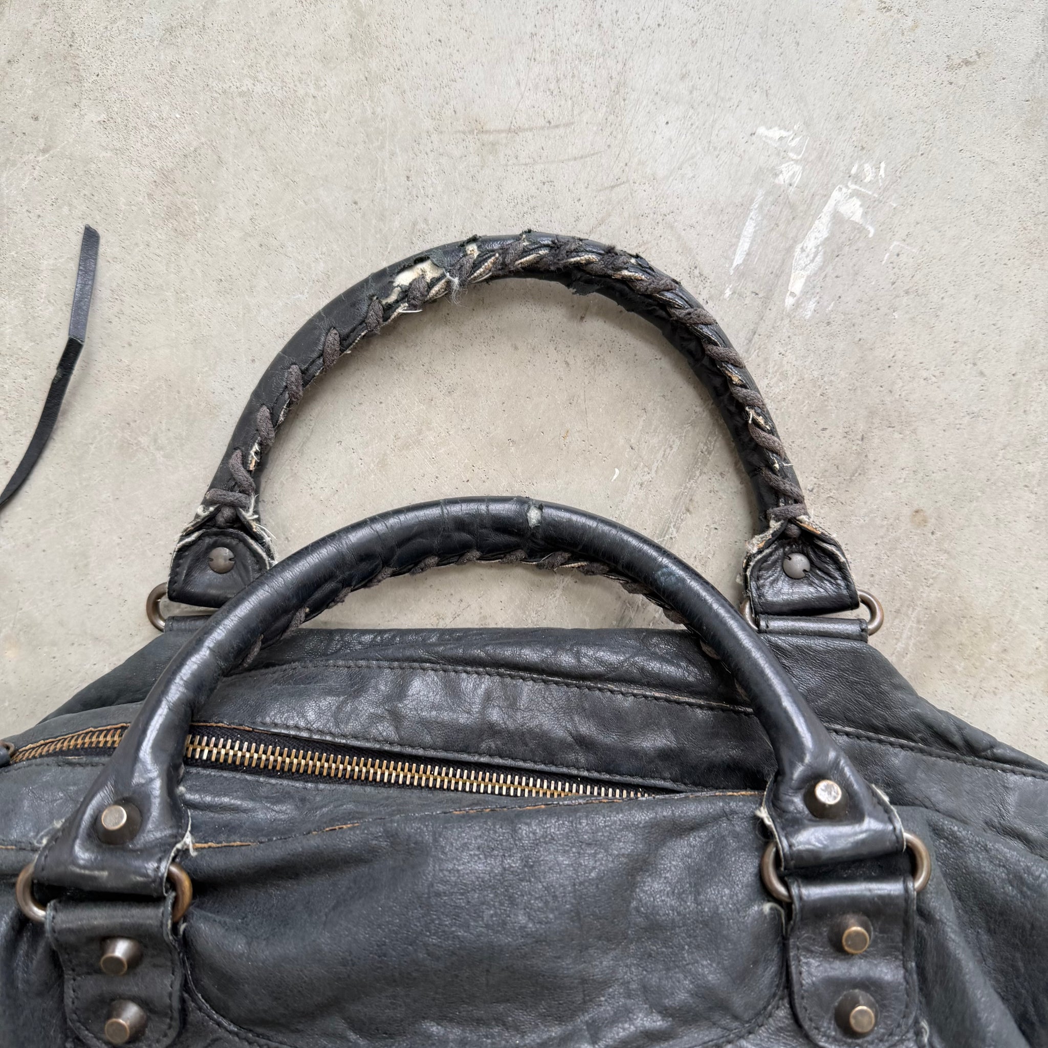 Balenciaga The Zizy Motorcycle Black Bag