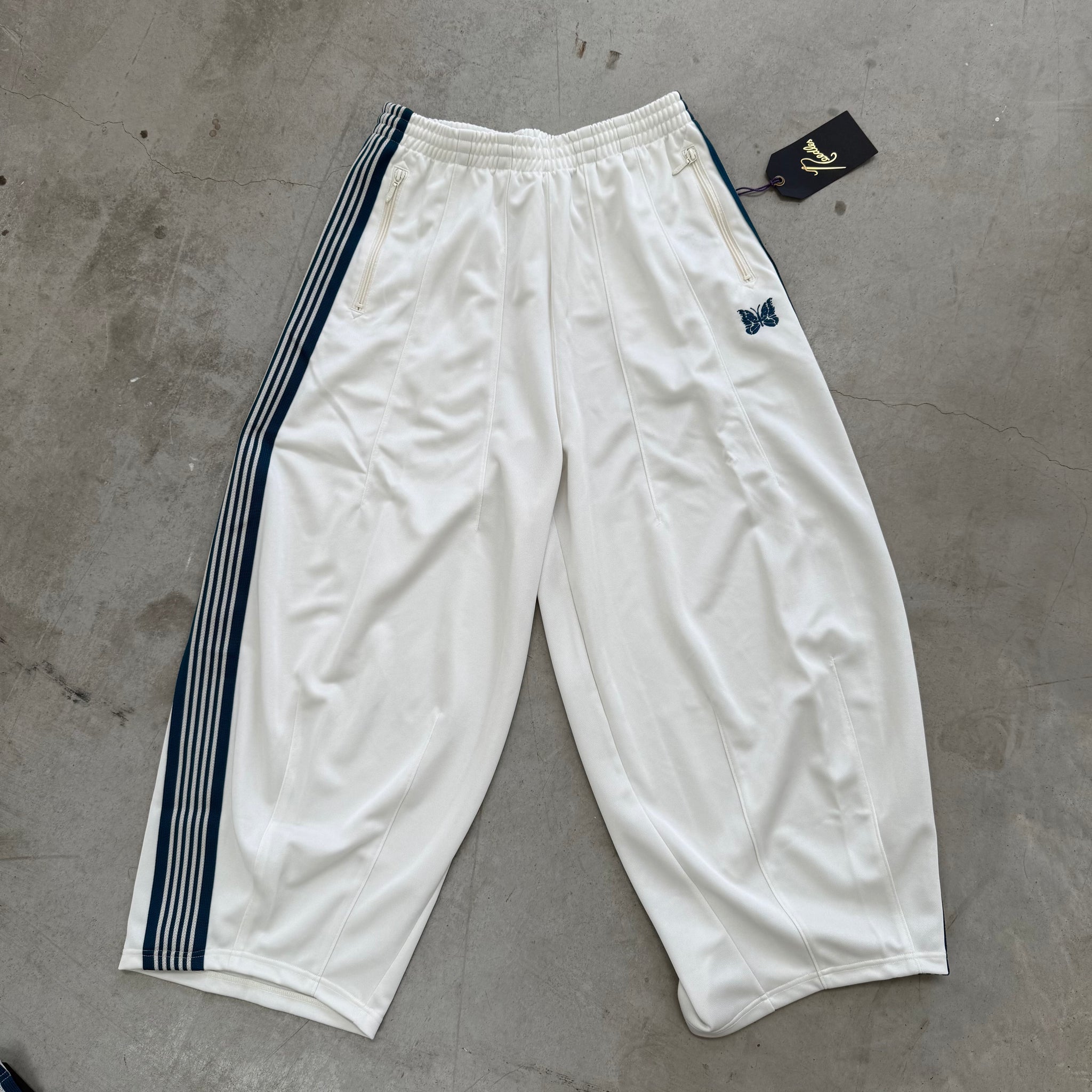Needles HD Track Pants Poly Smooth White/Blue