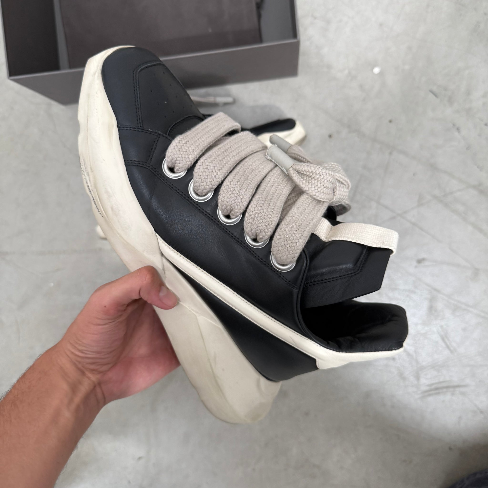 Rick Owens Geth Runner Black White EU44