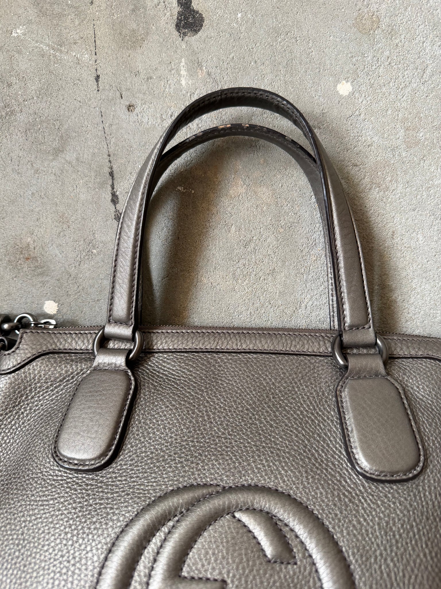 Gucci GG Soho Shoulder Bag Grey