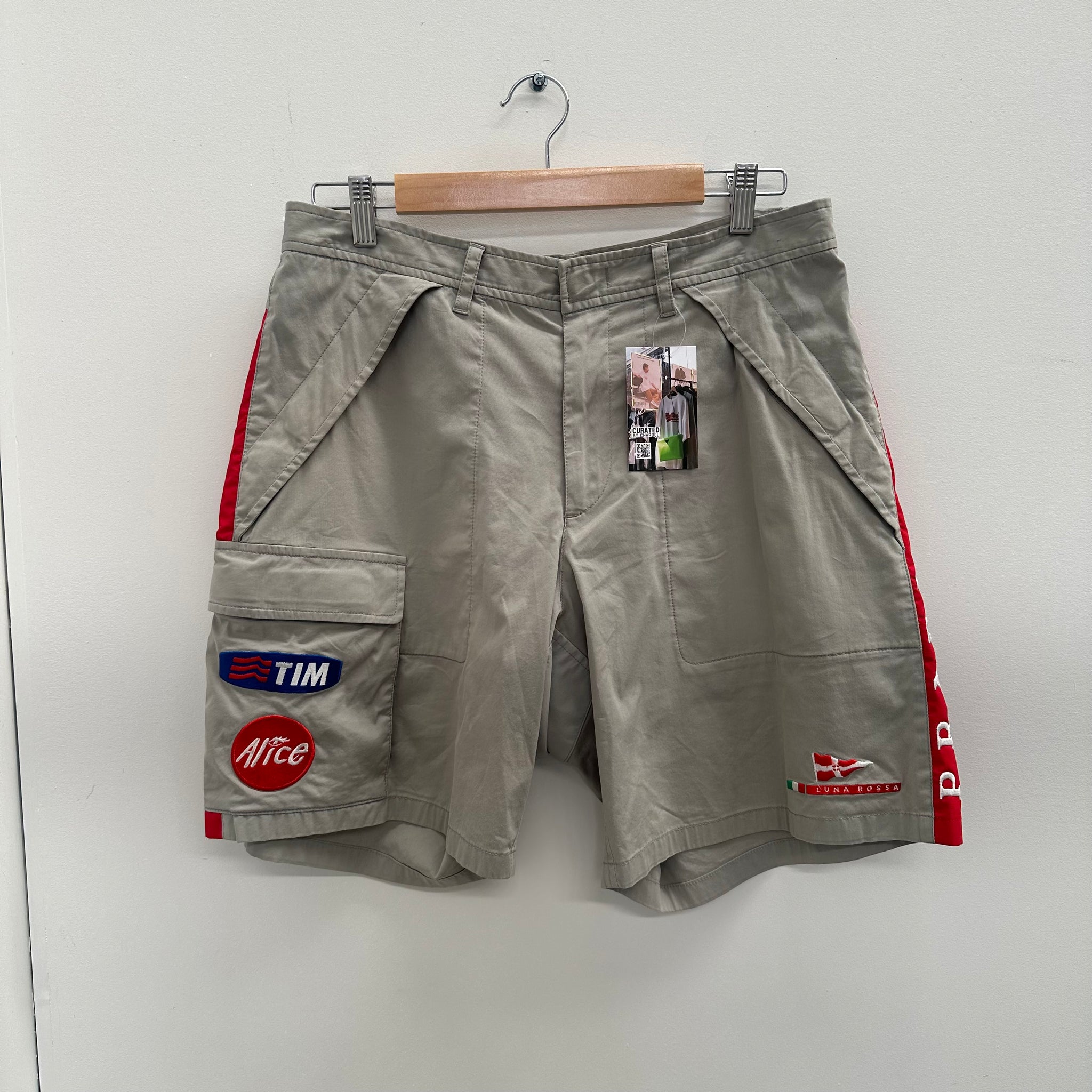 Prada Luna Rossa Vintage Archive Logo Shorts (fits like 32-34)