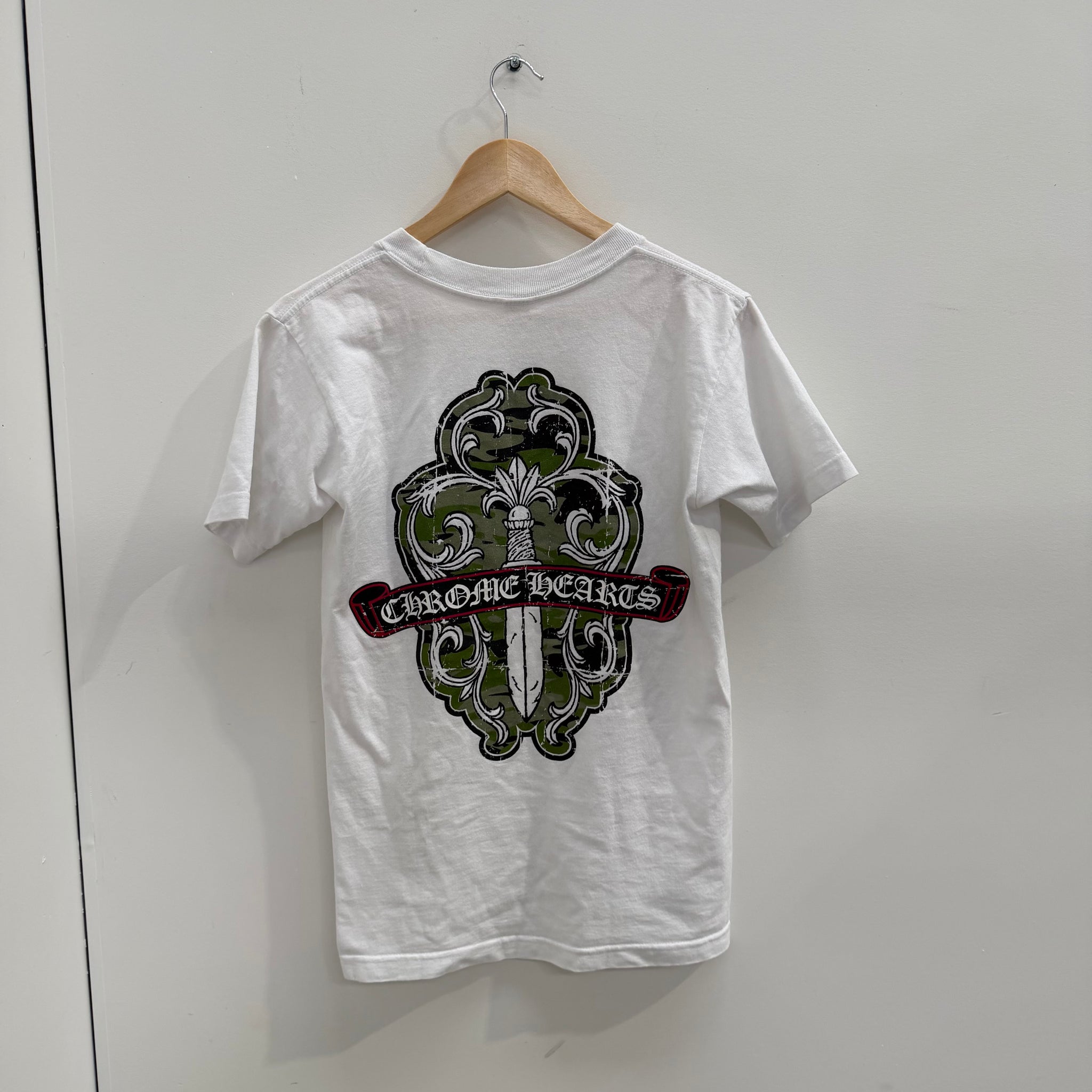 Chrome Hearts White Dagger Pocket T Shirt (Size S)