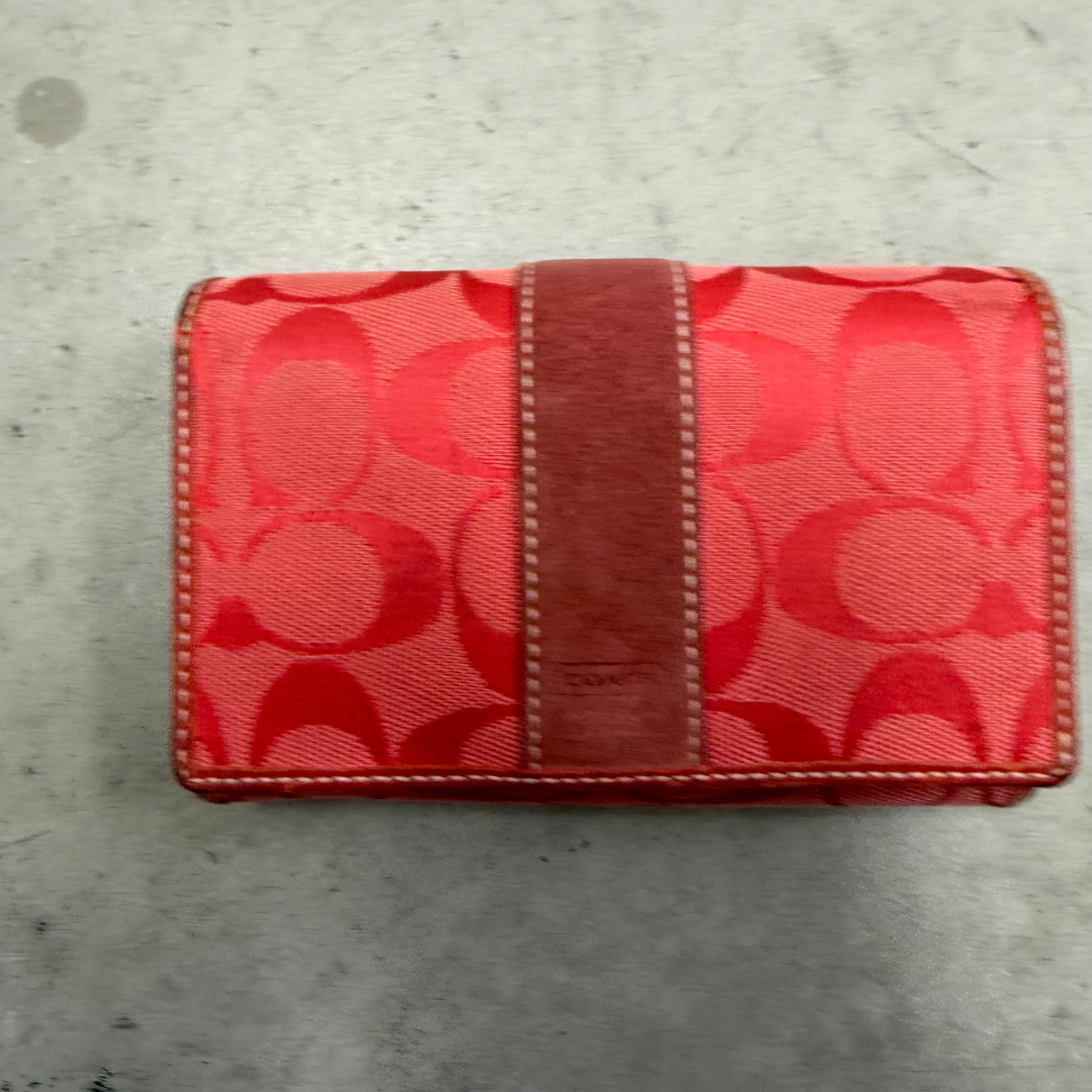 Coach Signature Logo Wallet 'Red/Beige'