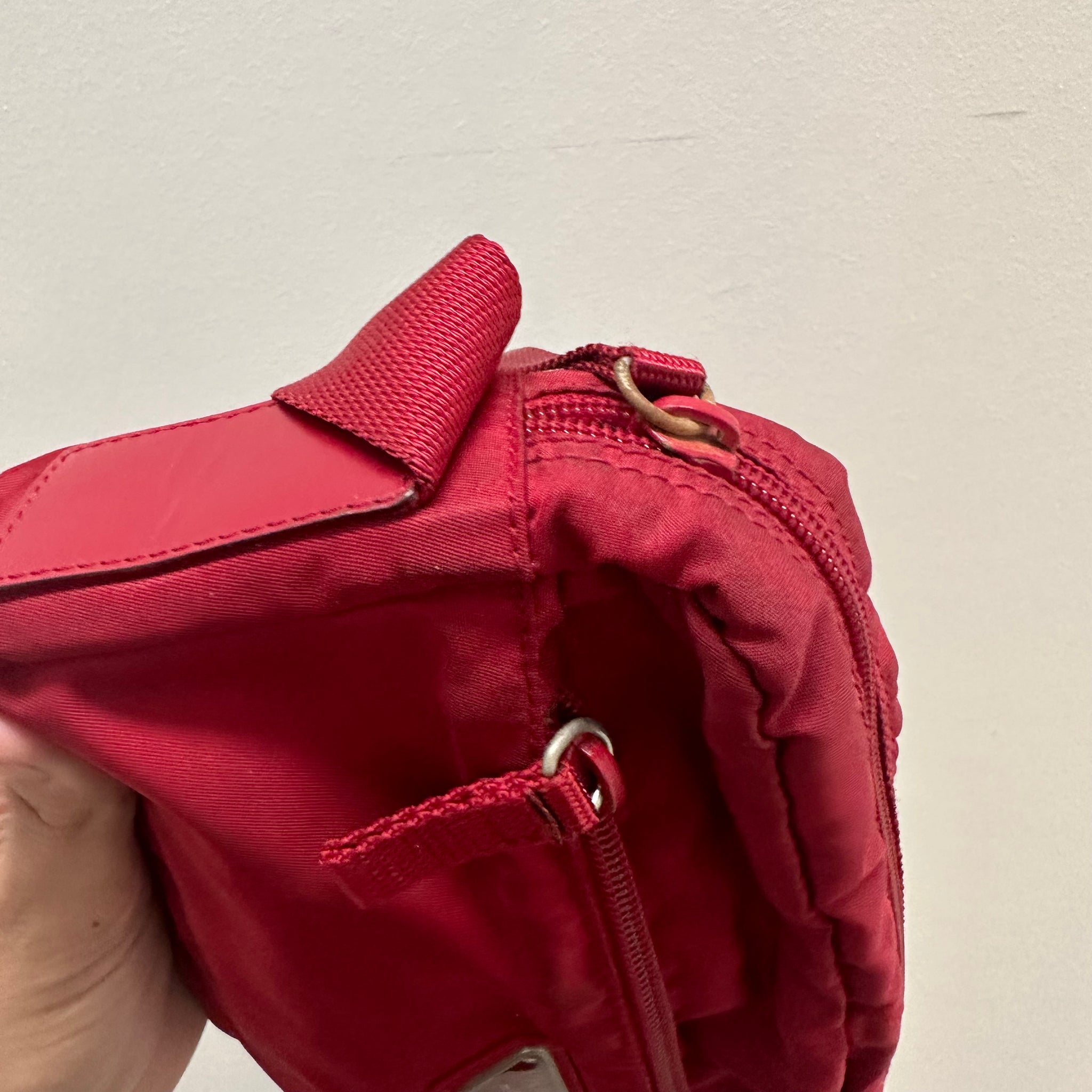 Prada Red Nylon Crossbody Bag