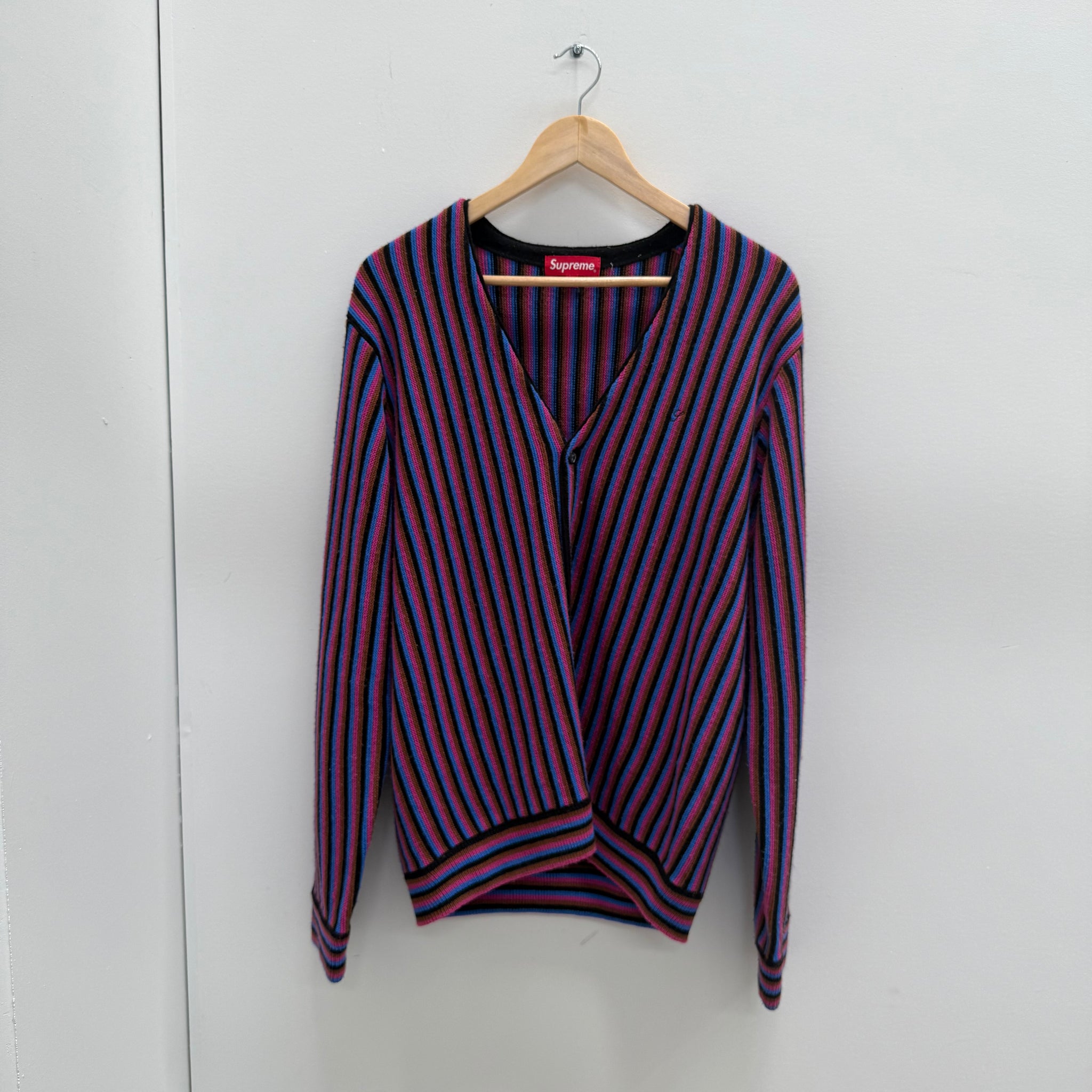 Supreme Rainbow Striped Cardigan (Size L)