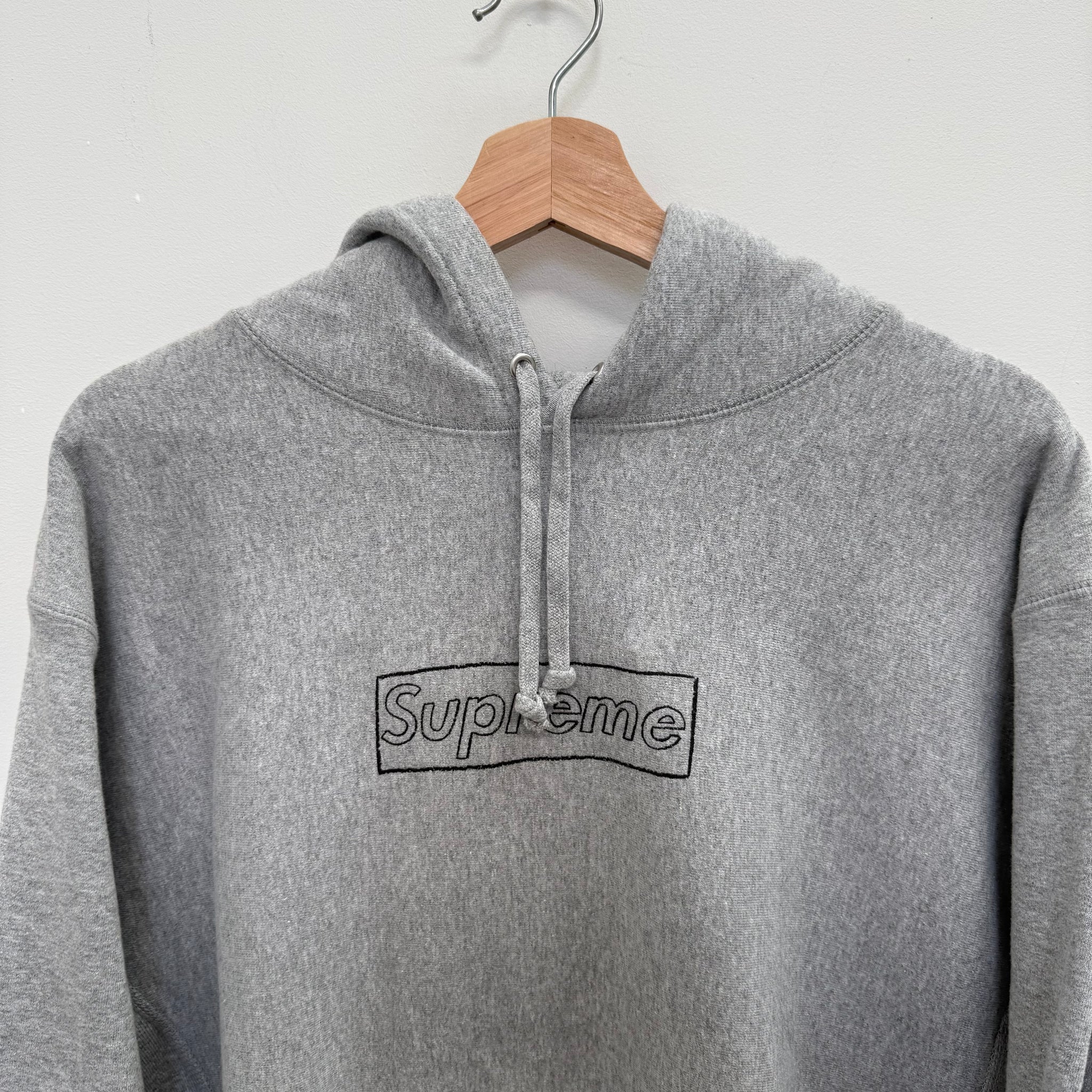 Supreme Kaws Grey Box Logo Hoodie (Size M)