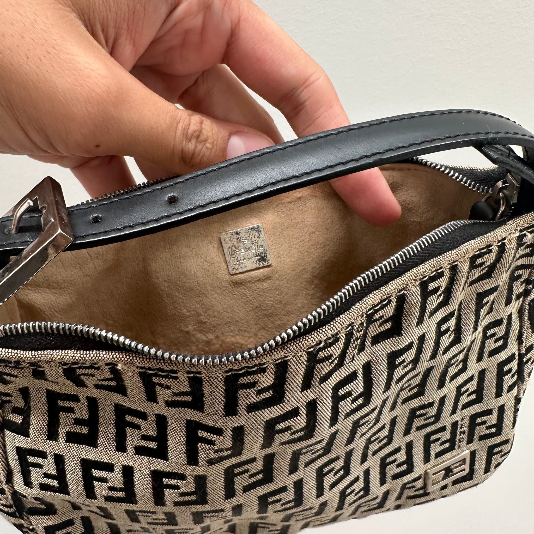 Fendi Mini Pochette Shoulder Bag Canvas