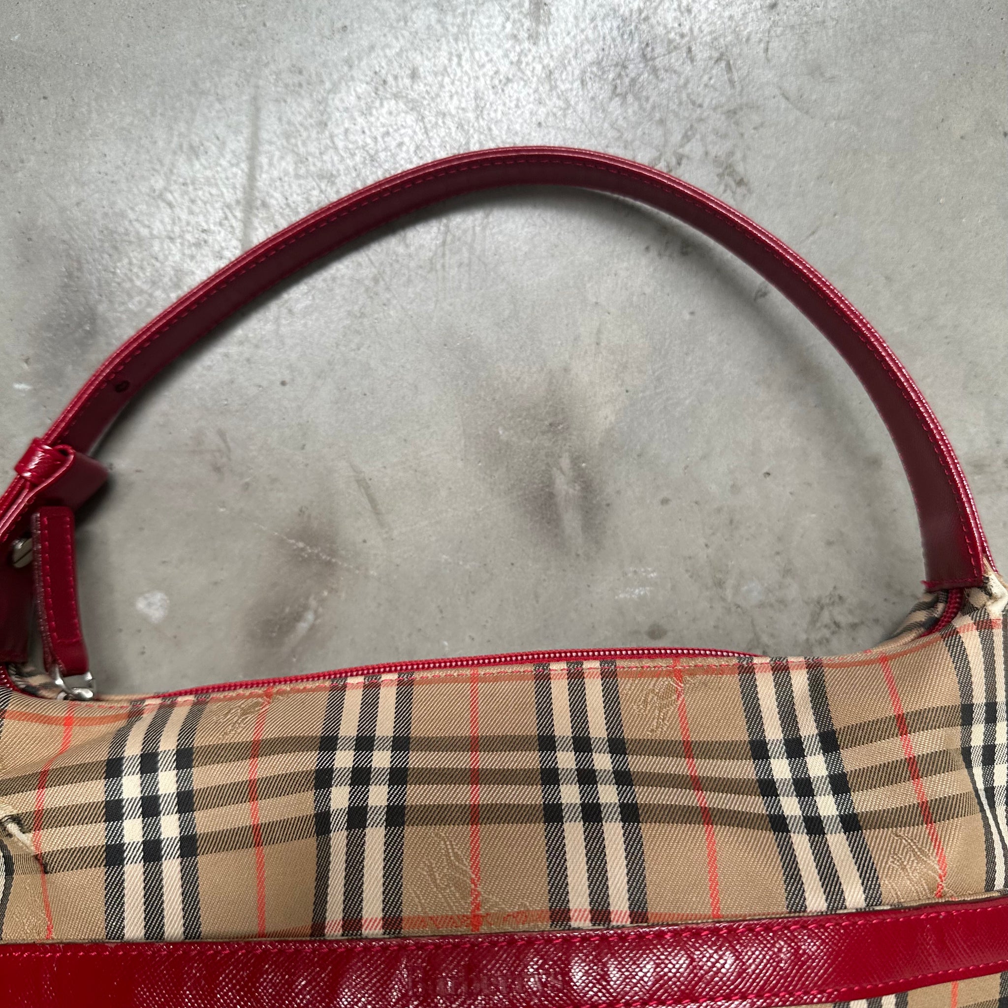 Burberry Vintage Mini Zip Hobo Bag