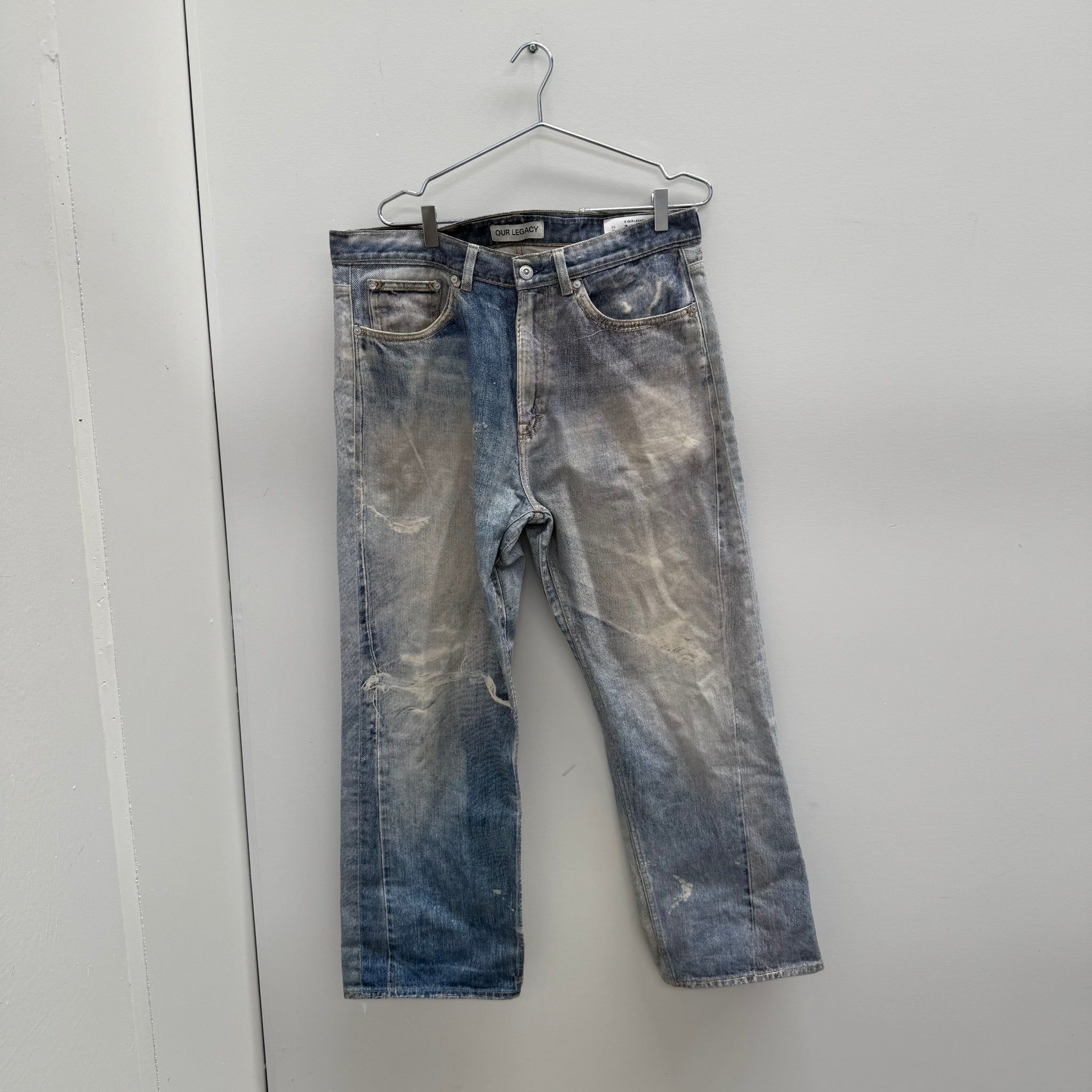 Our Legacy Digital Print Distressed Jeans (Size 34)
