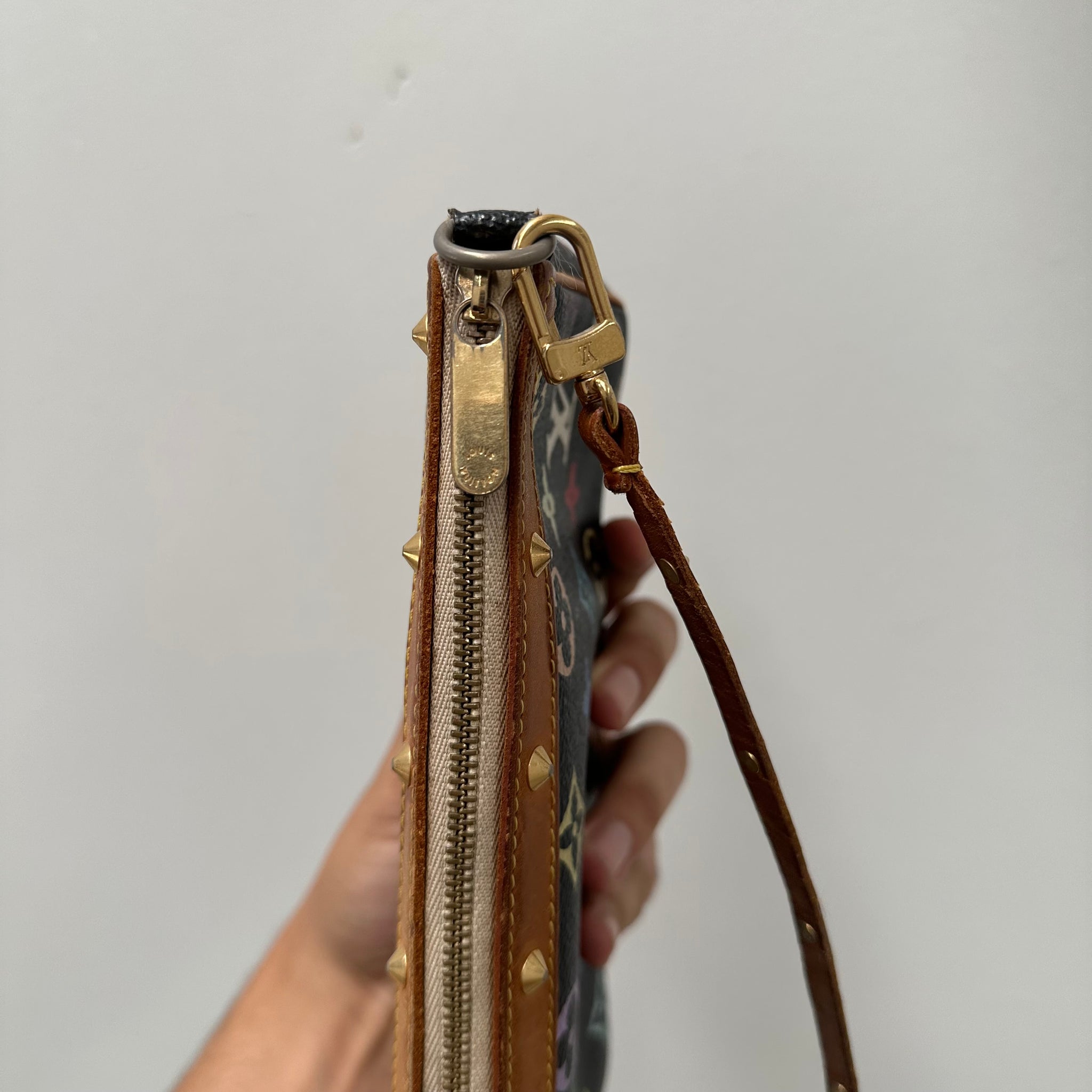 Louis Vuitton Murakami Multicolor Pochette Bag Black