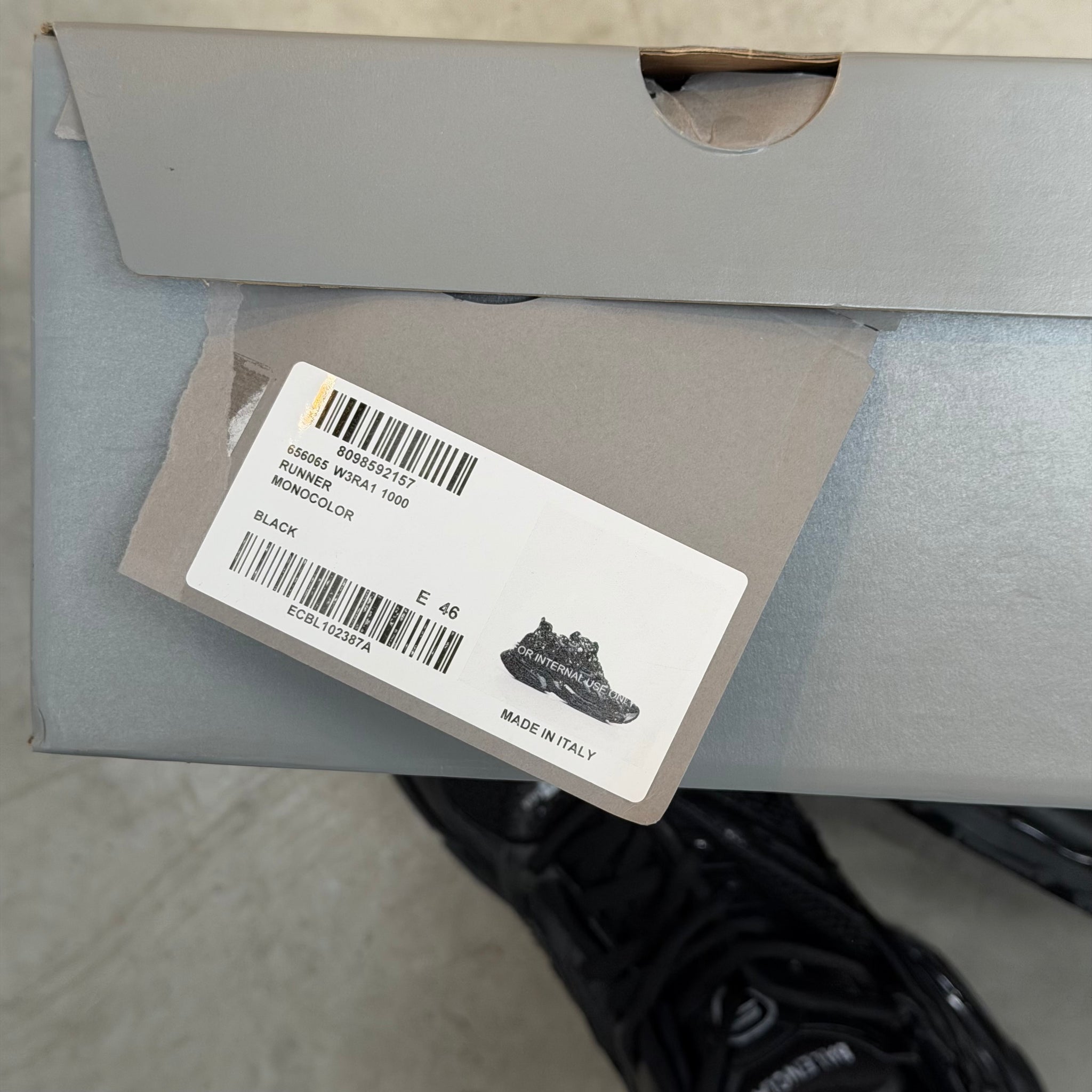 Balenciaga Black Runner Sneaker (EU46/US13)