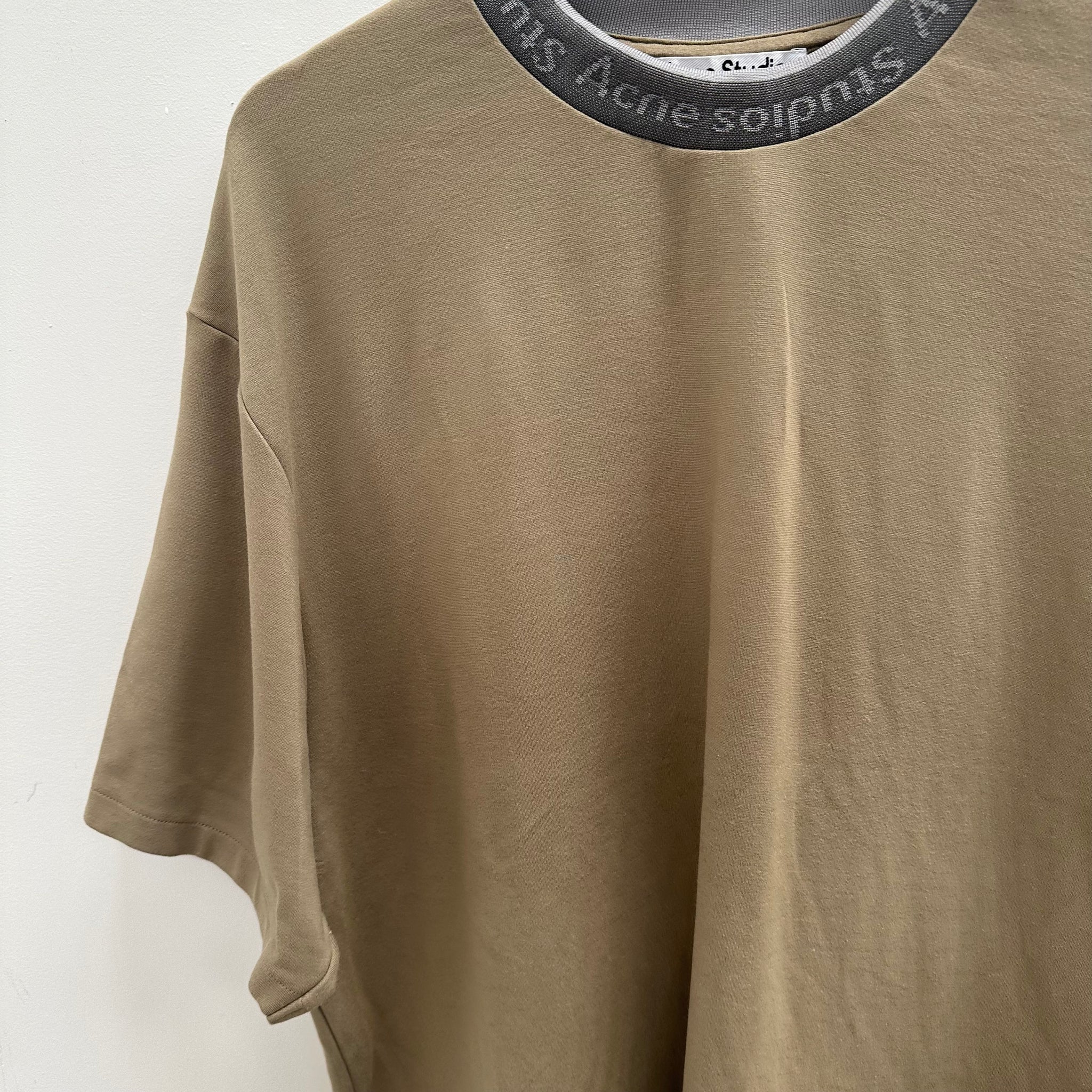 Acne Studios Collar Logo Brown T-Shirt (Size L)