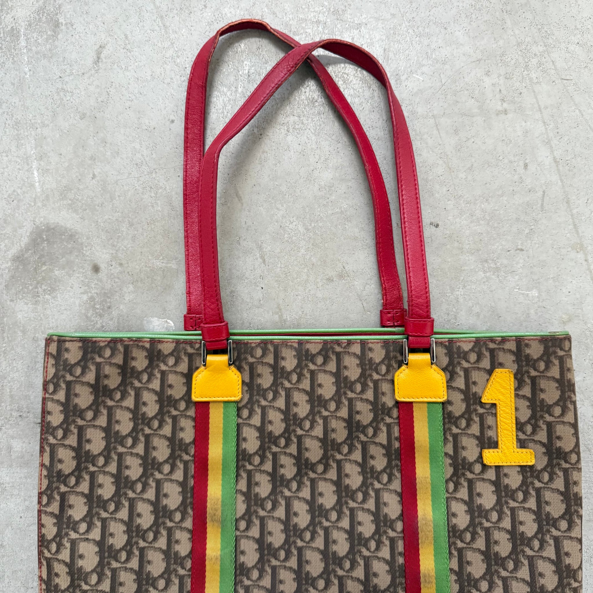 Dior Trotter Canvas Tote Bag Rasta Brown