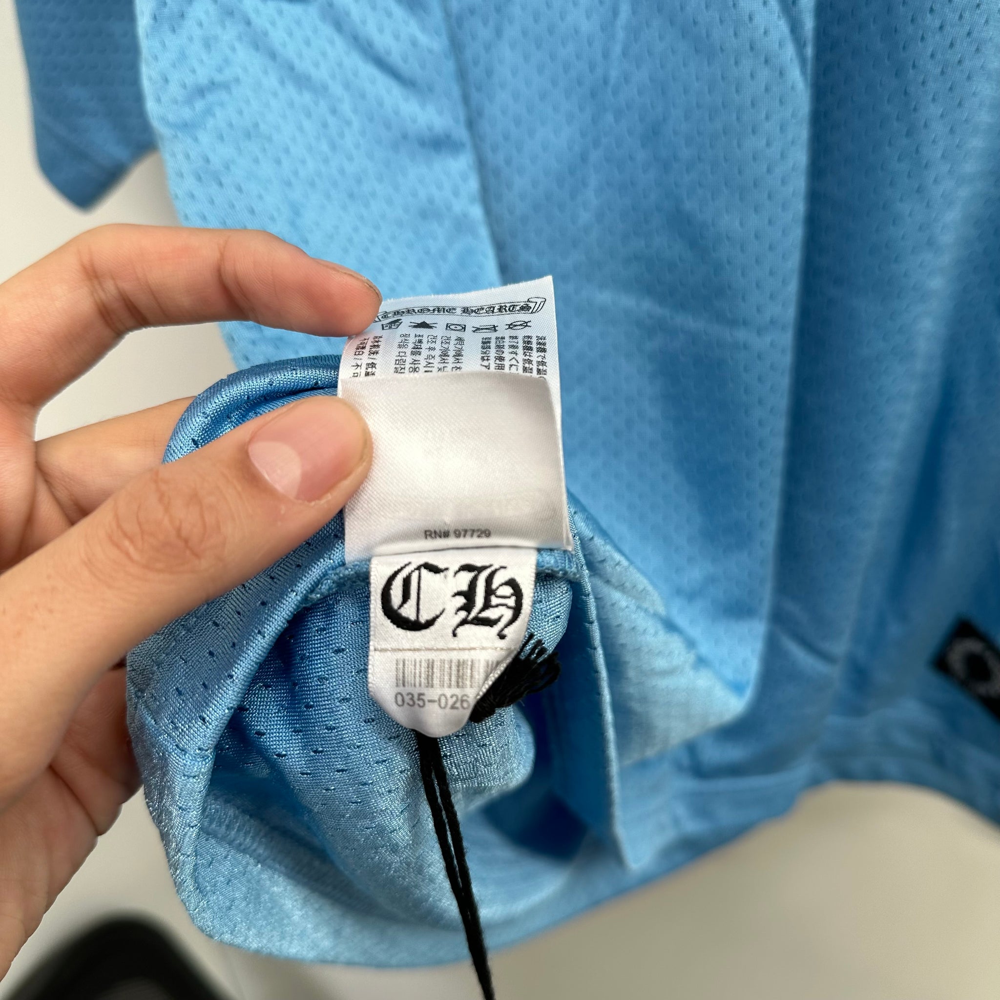 Chrome Hearts Stadium Mesh Blue Tshirt Jersey (Size M)