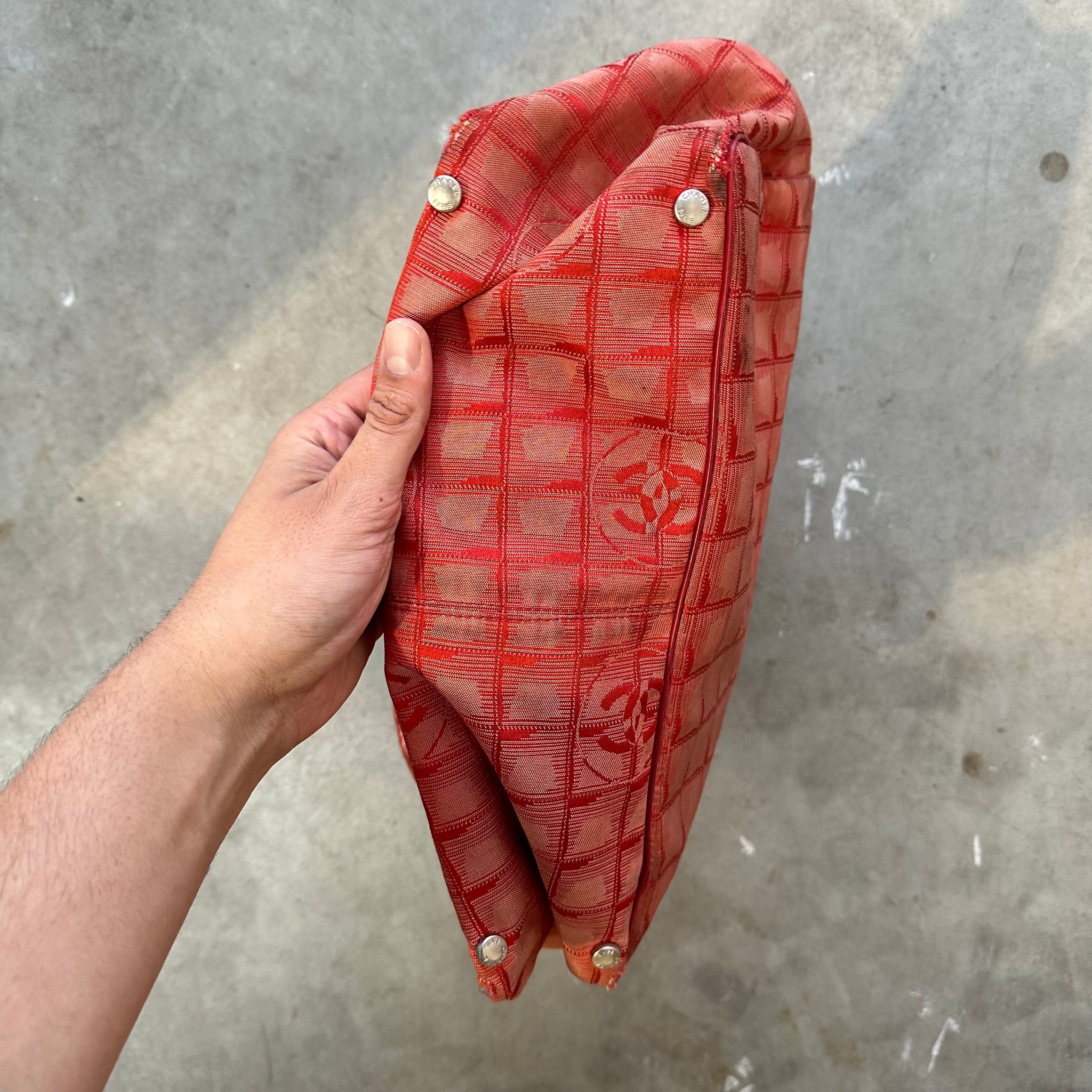 Chanel Red Logo Tote Bag