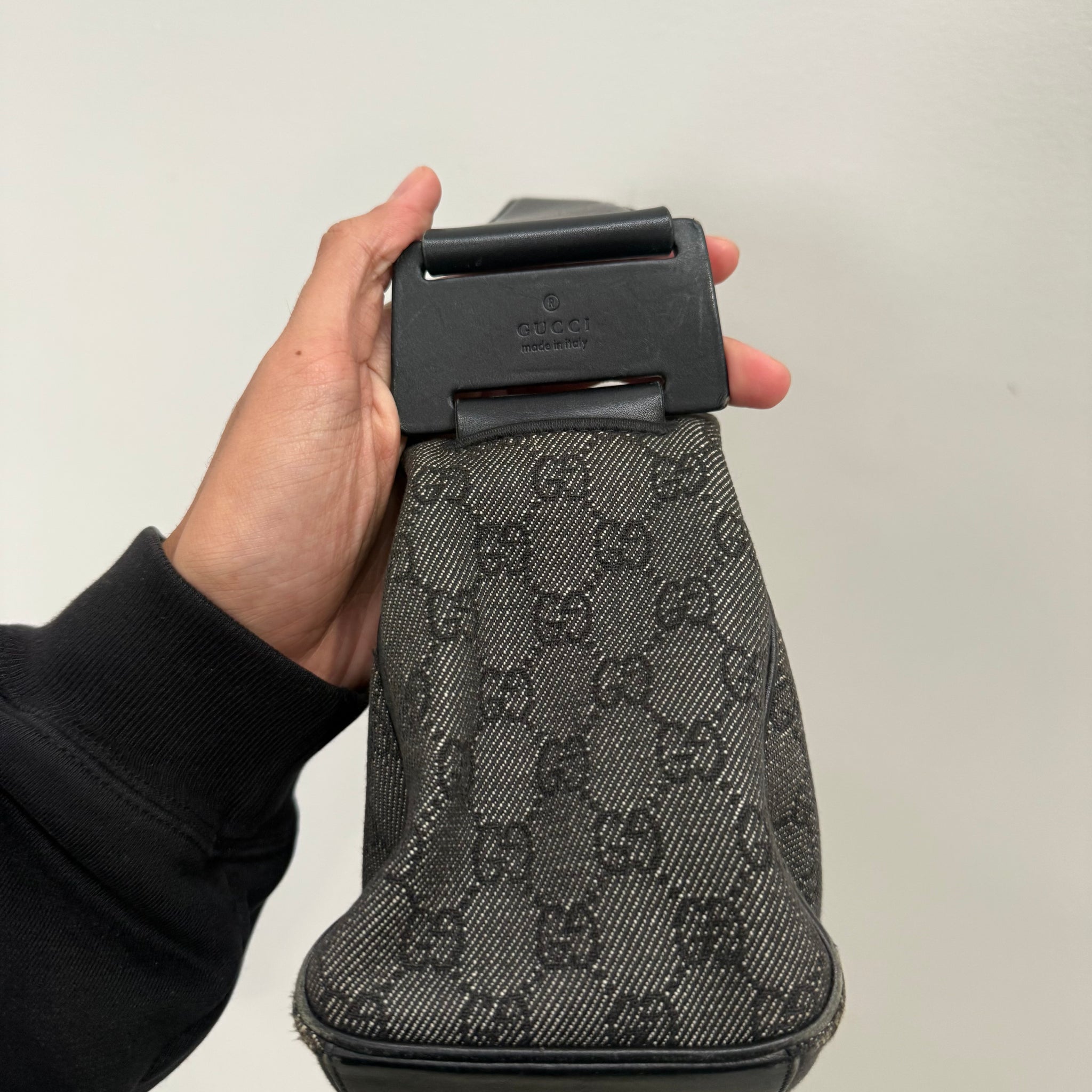 Gucci Grey Hobo Style Shoulder Bag