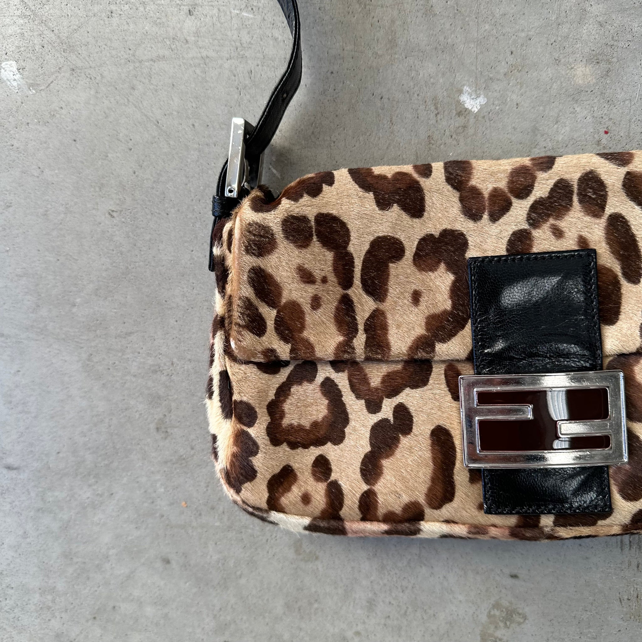 Fendi Animal Print Baguette Bag