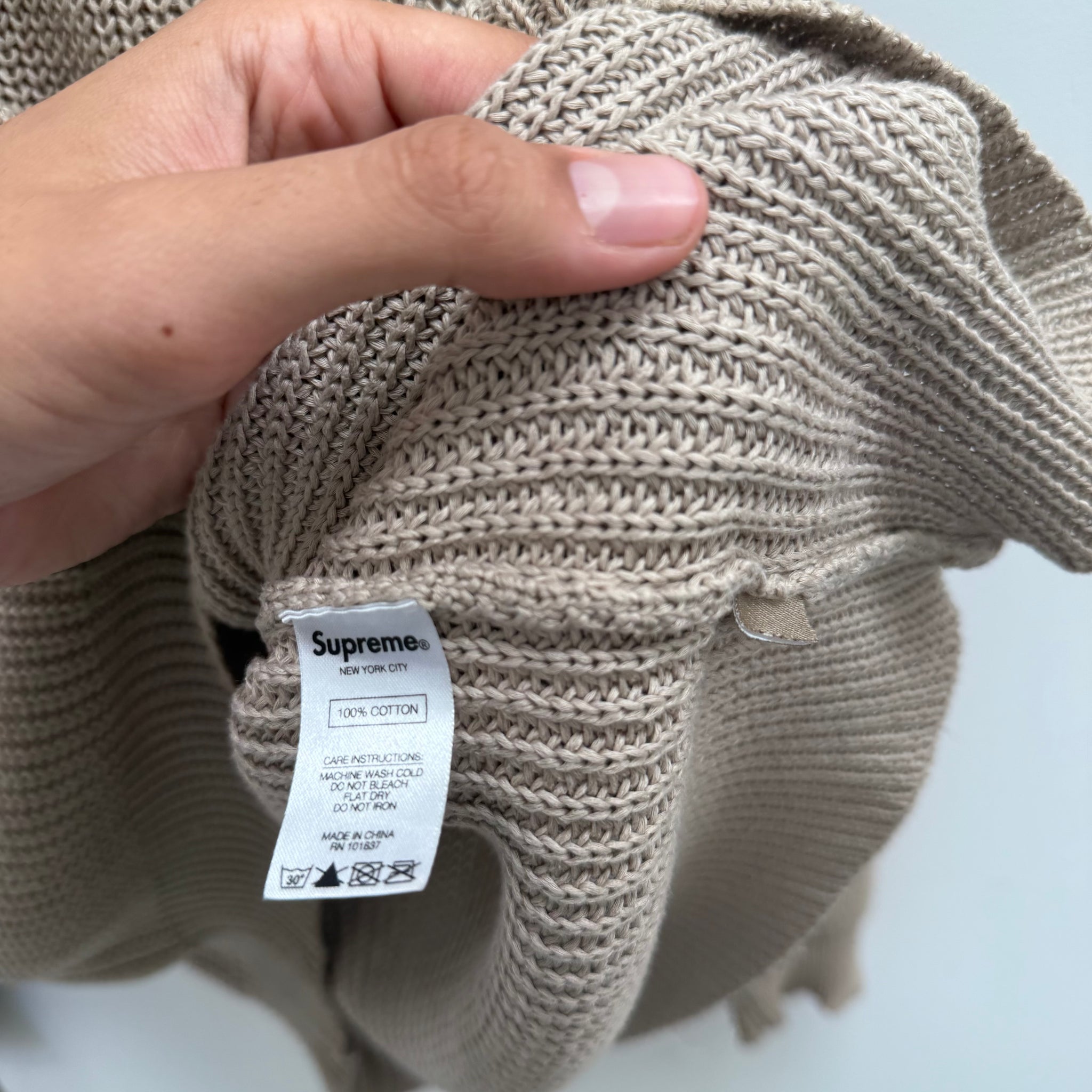 Supreme Comme Des Garçons Knitted Sweater Beige (Size M)