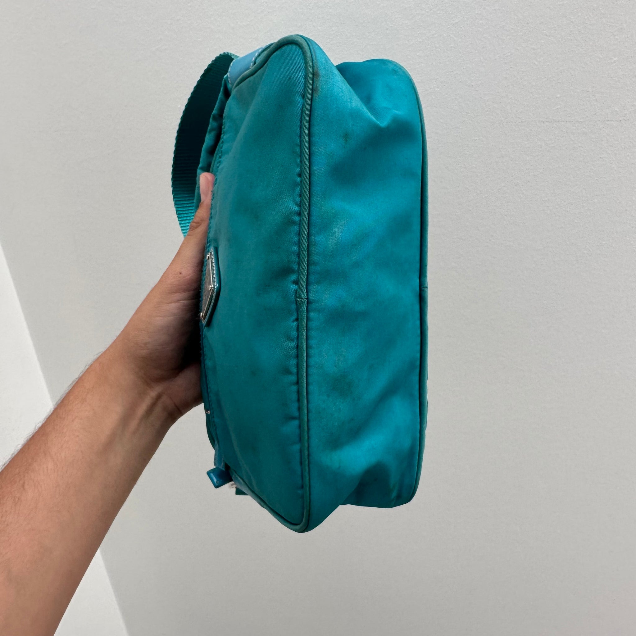 Prada Blue Messenger / Crossbody Bag